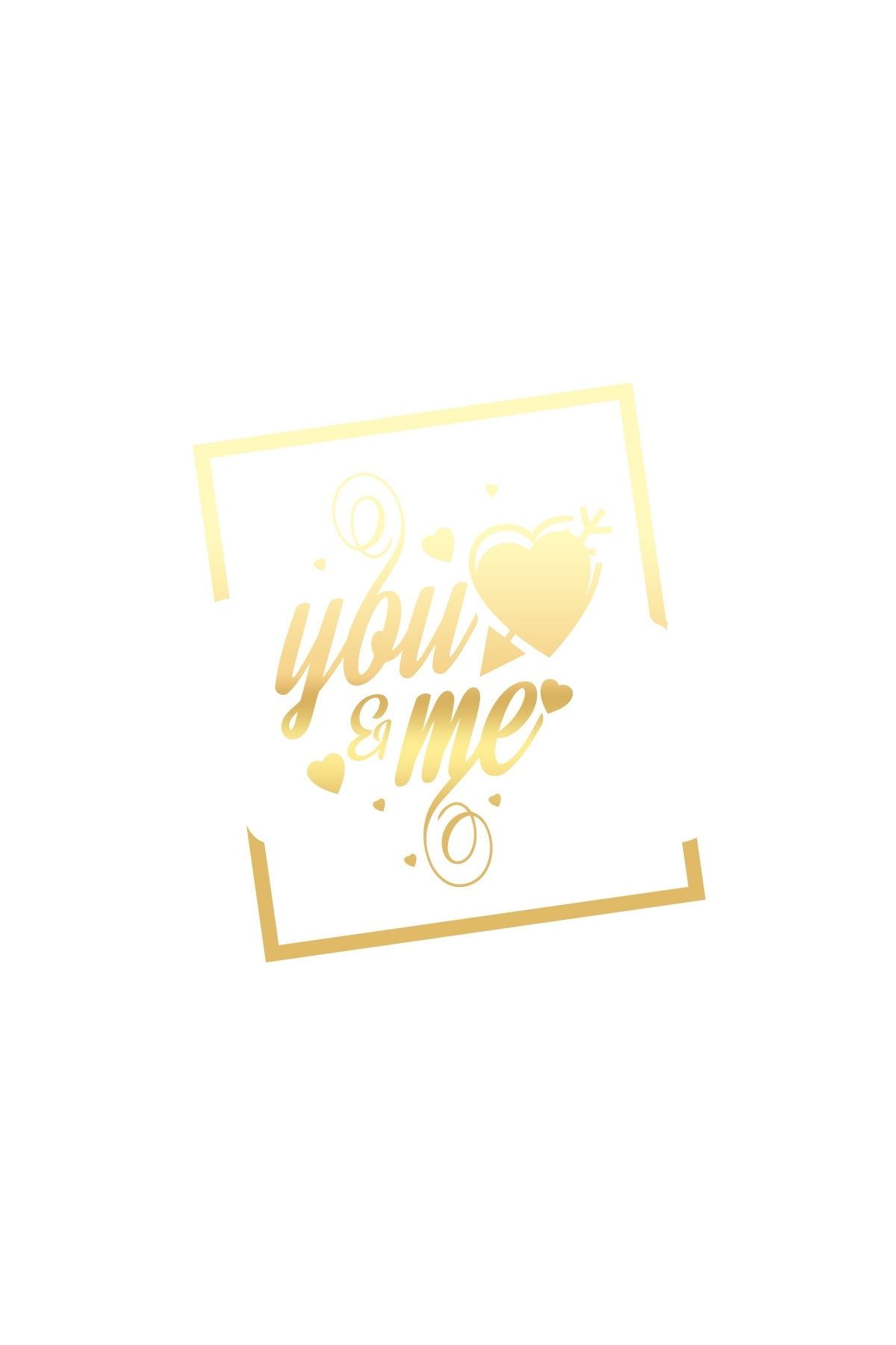 Reysa Tasarım Yo and Me Sticker 17x17 Cm Gold