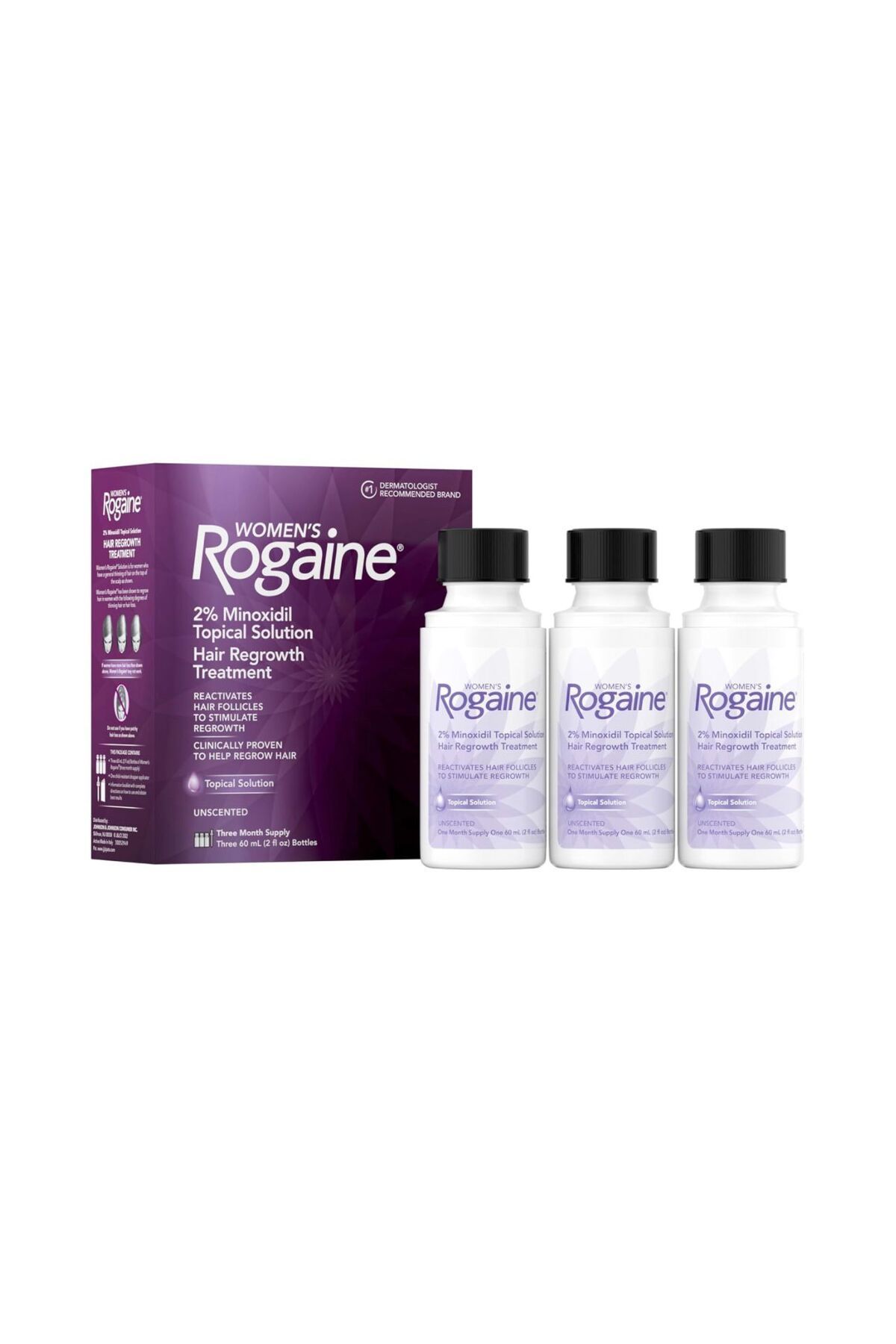 Rogaine Women's 2% mintopical solution 60 ml ( 2 fl oz ) bottles