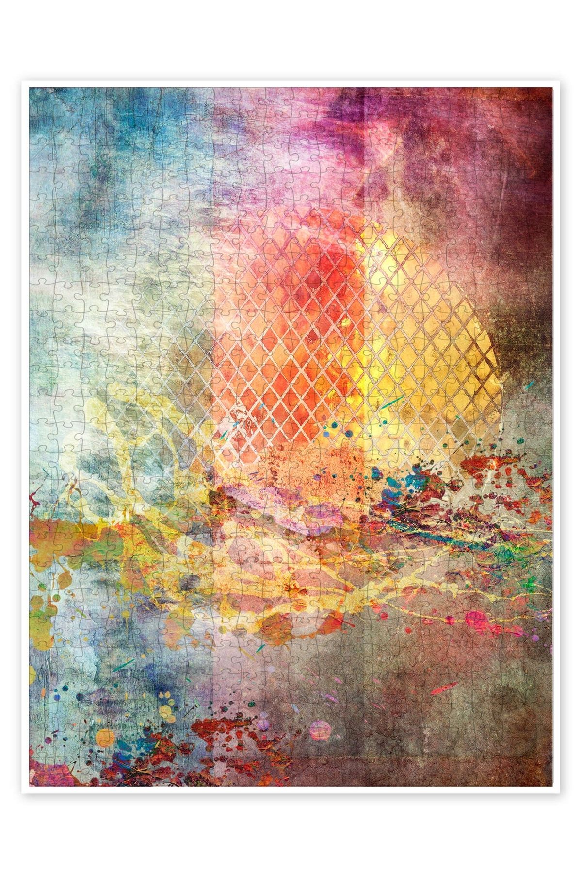 Jeronkarji Güneşin ötesinde 500 Parça Puzzle Yapboz Bohem Soyut Sanat Temalı