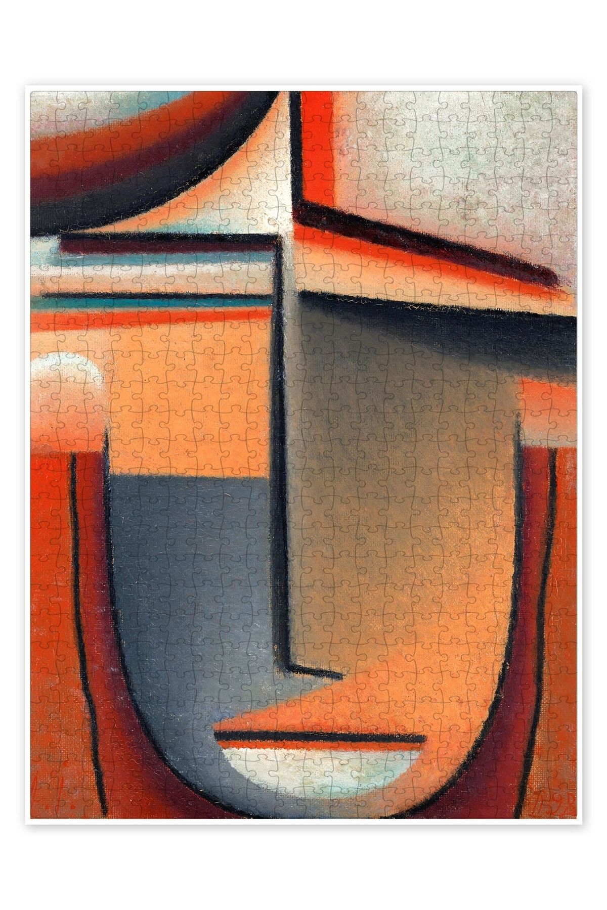 Jeronkarji Soyut baş, trajedi 500 Parça Puzzle Yapboz Bohem Soyut Sanat Temalı