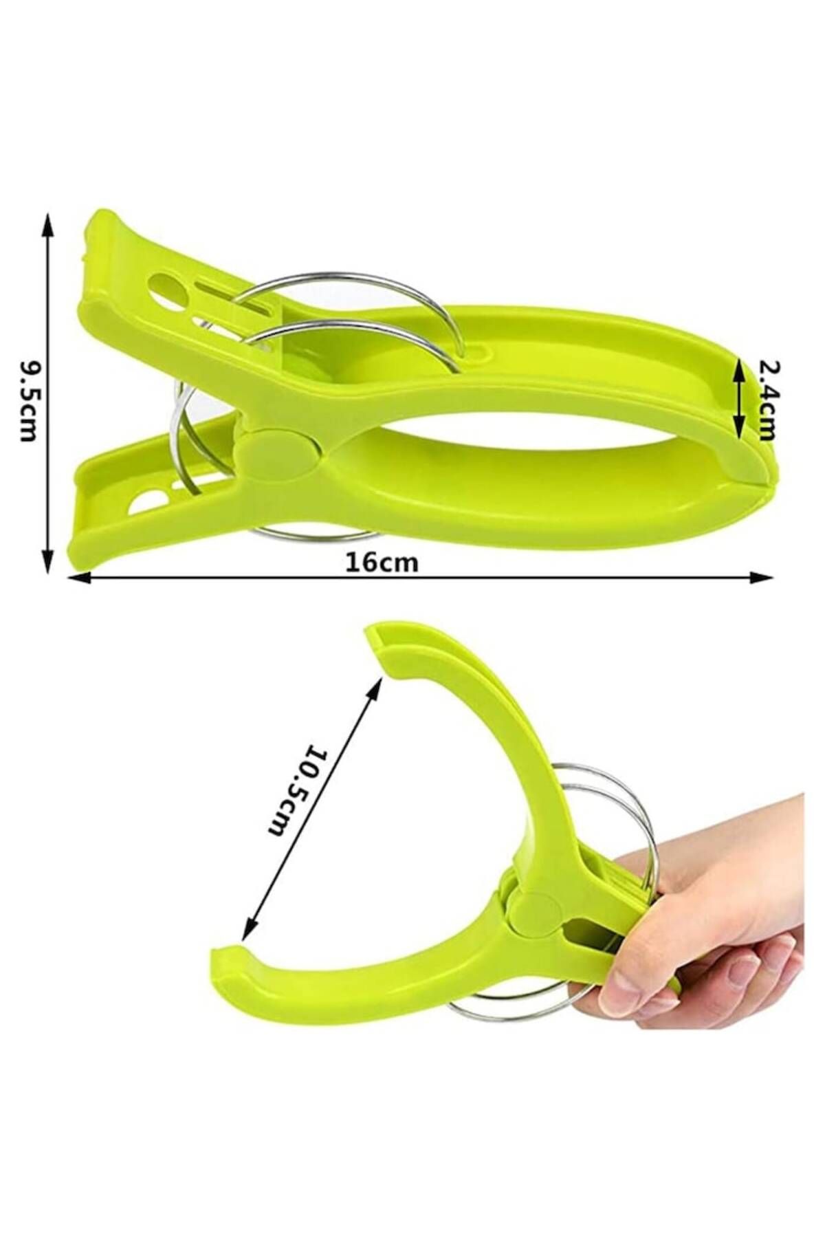Creative Toys-Clips/hooks for fixing the towel on the ANGMAD chaise longue, 2 pieces, color: lime green and purple, di 3
