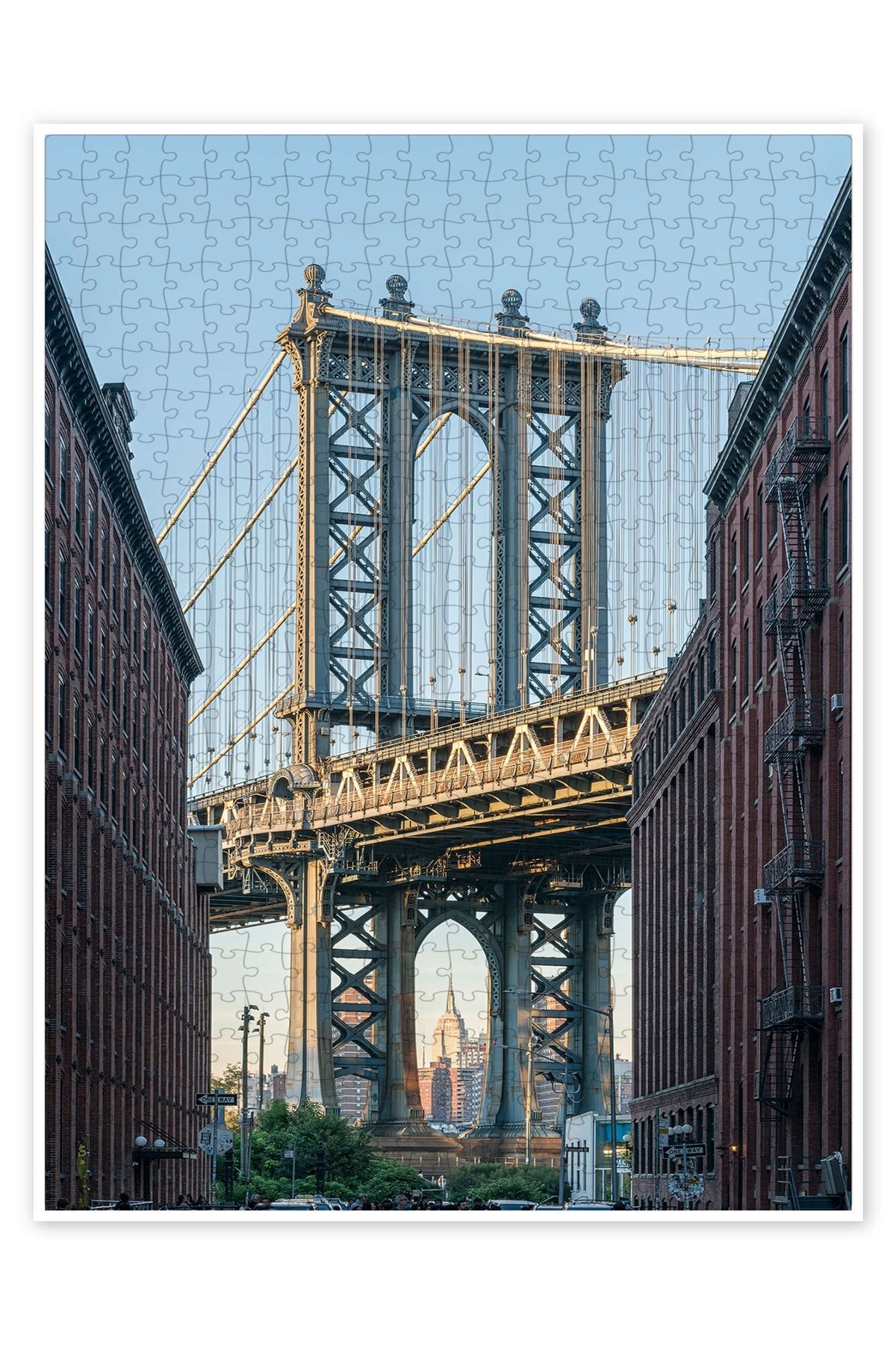Jeronkarji Manhattan Köprüsü Empire State Binası 500 Parça Puzzle Yapboz Şehir Manzara Temalı Hobilik