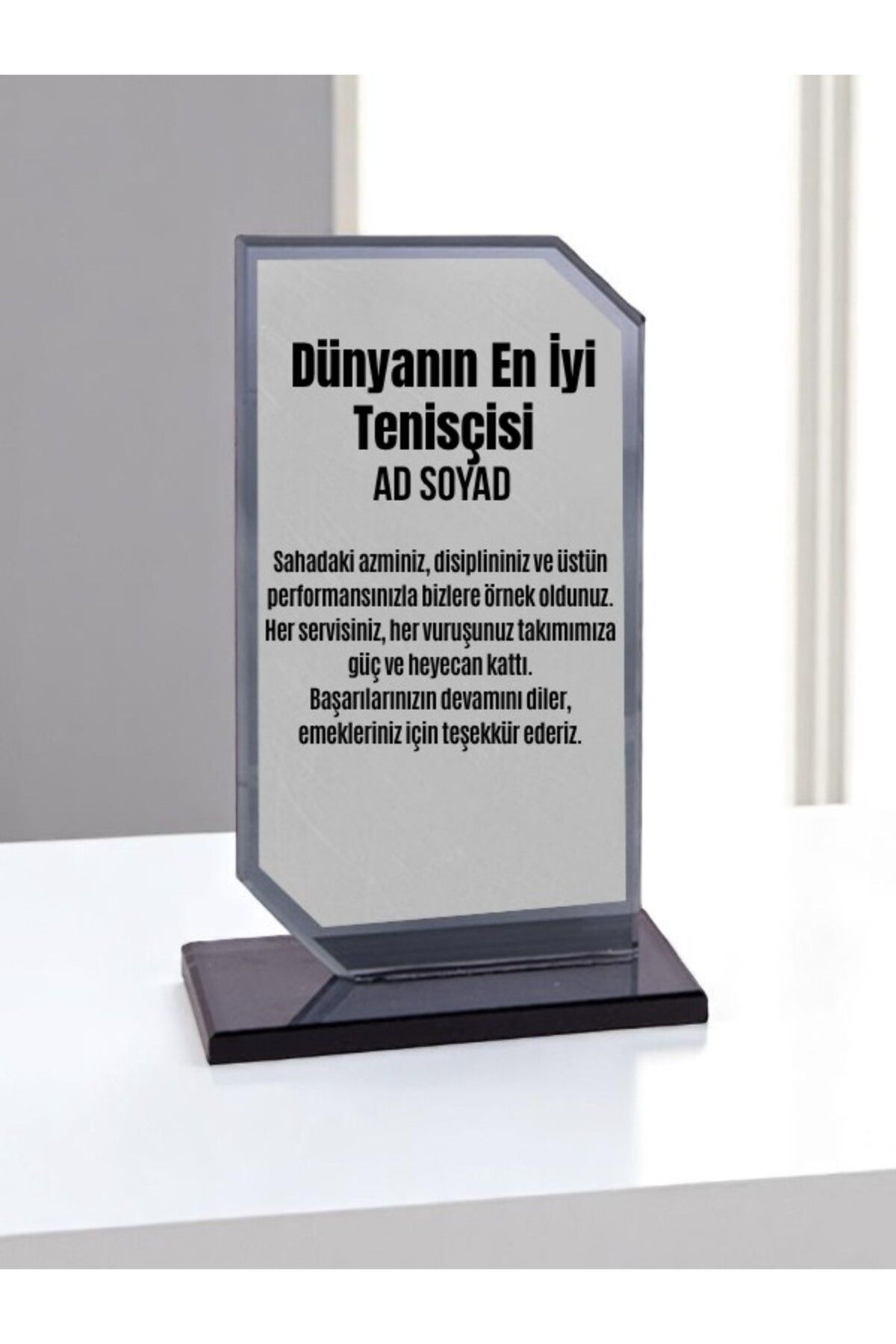 lili hediyelik Tenisçi Hediyelik Plaket Ödül Başarı Plaketi Tenis Hediyesi Plaketi