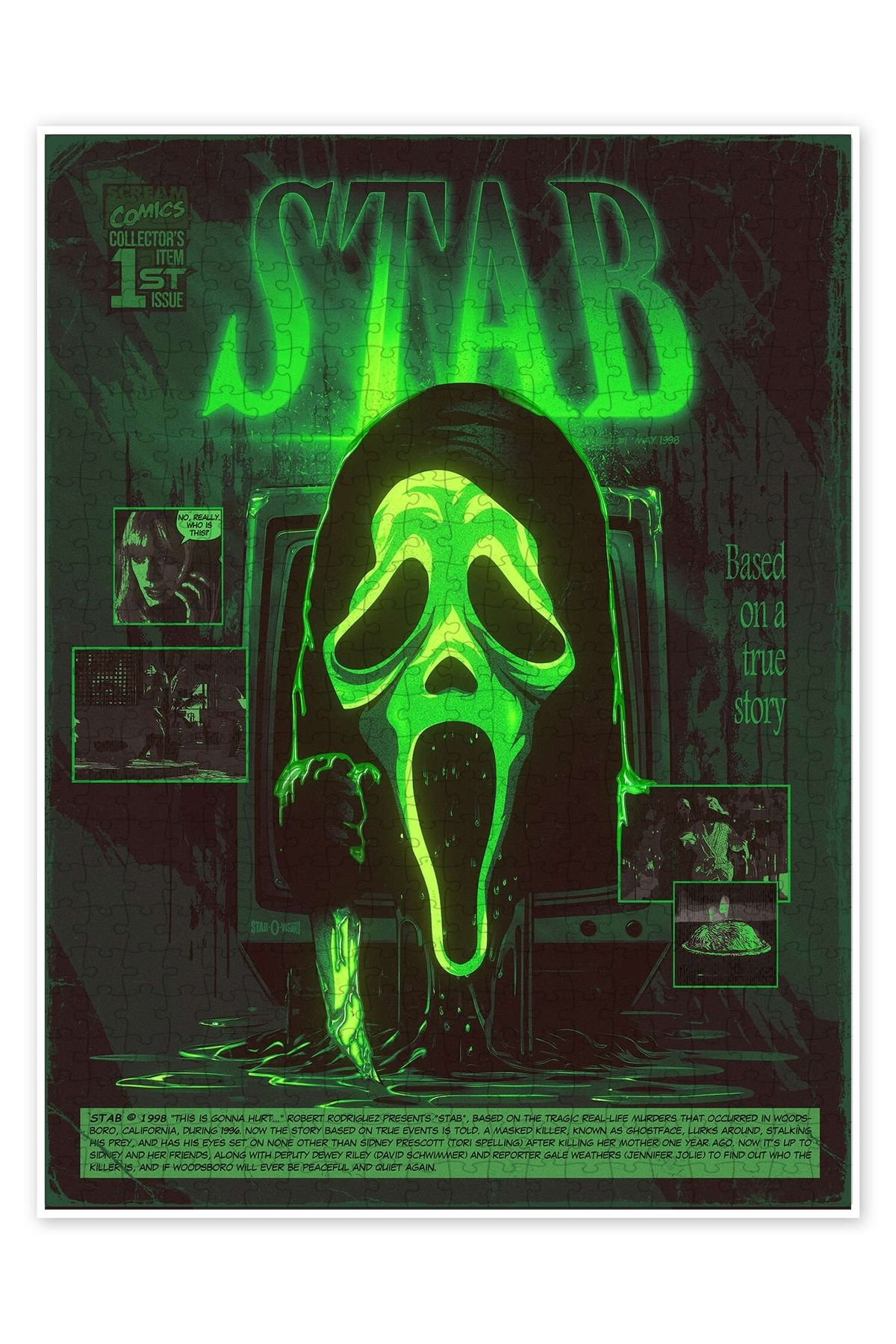 Jeronkarji Stab - Çığlık 500 Parça Puzzle Yapboz Klasik Film Temalı
