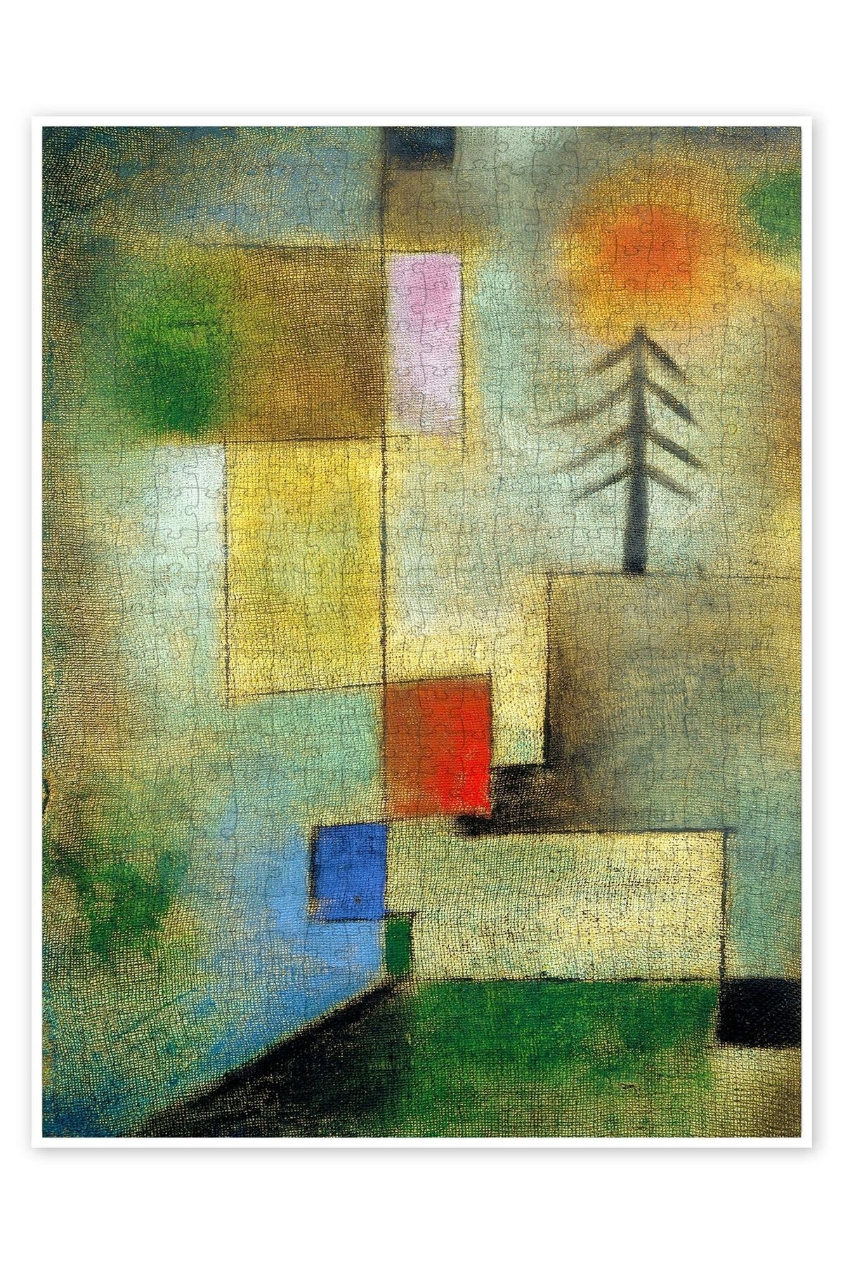 Jeronkarji Küçük çam resmi 500 Parça Puzzle Yapboz Bohem Soyut Sanat Temalı