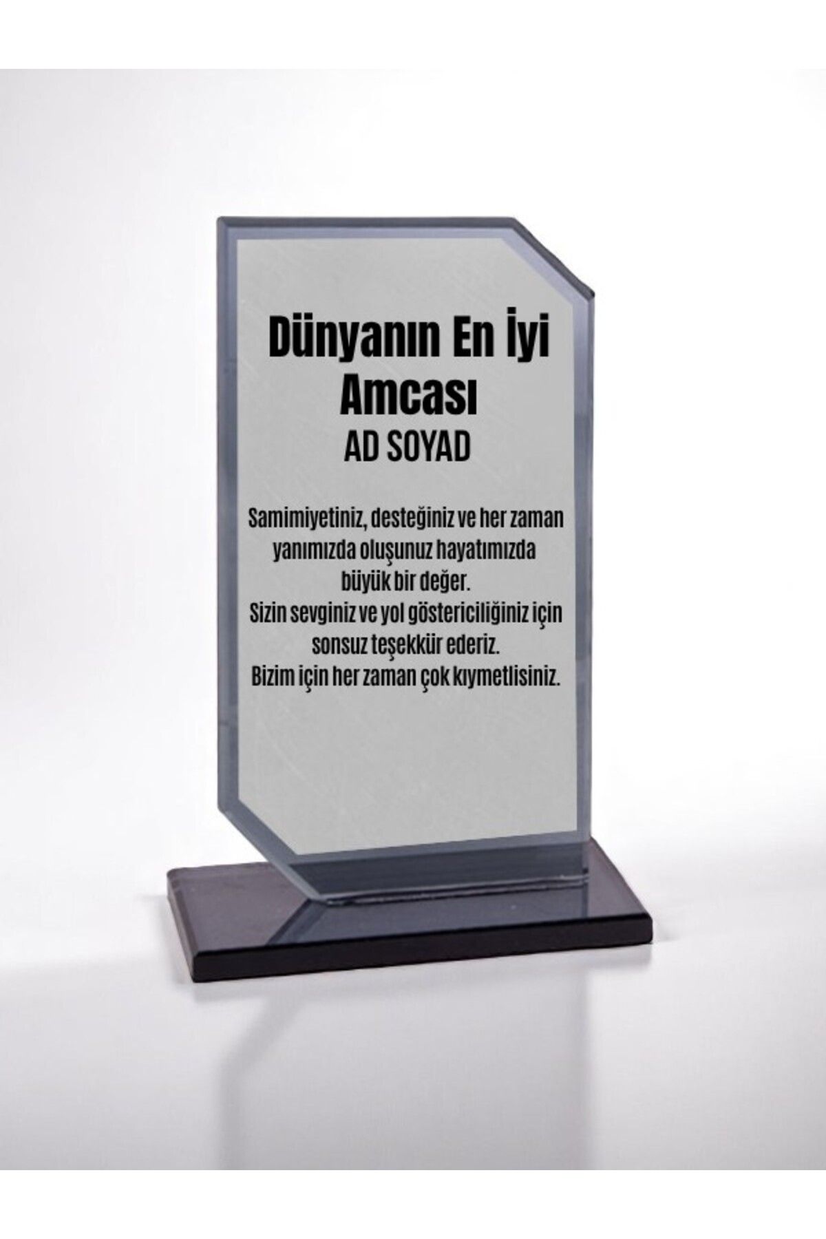 lili hediyelik Amcaya Hediyelik Plaket Ödül Başarı Plaketi Amca Hediyesi