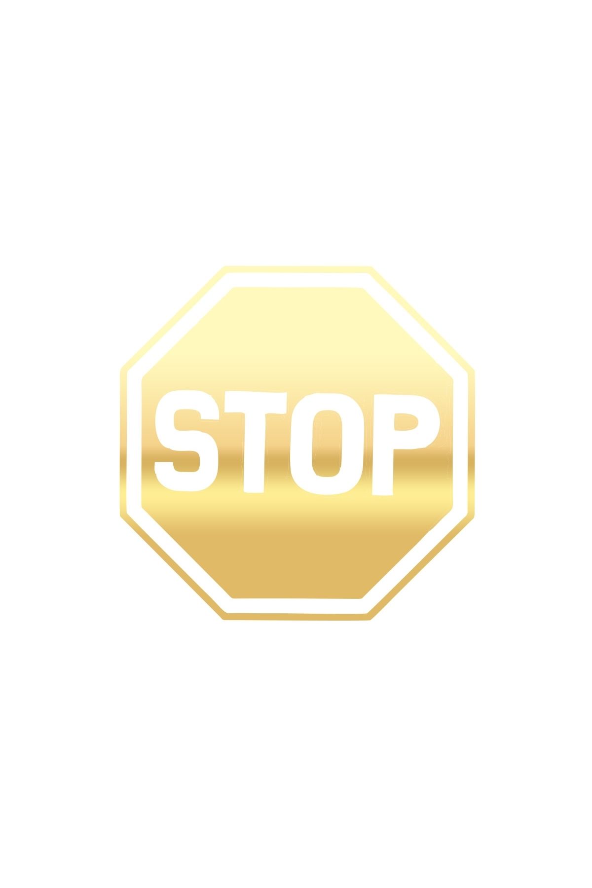 Reysa Tasarım Stop Stikcer 17x17 Cm Gold