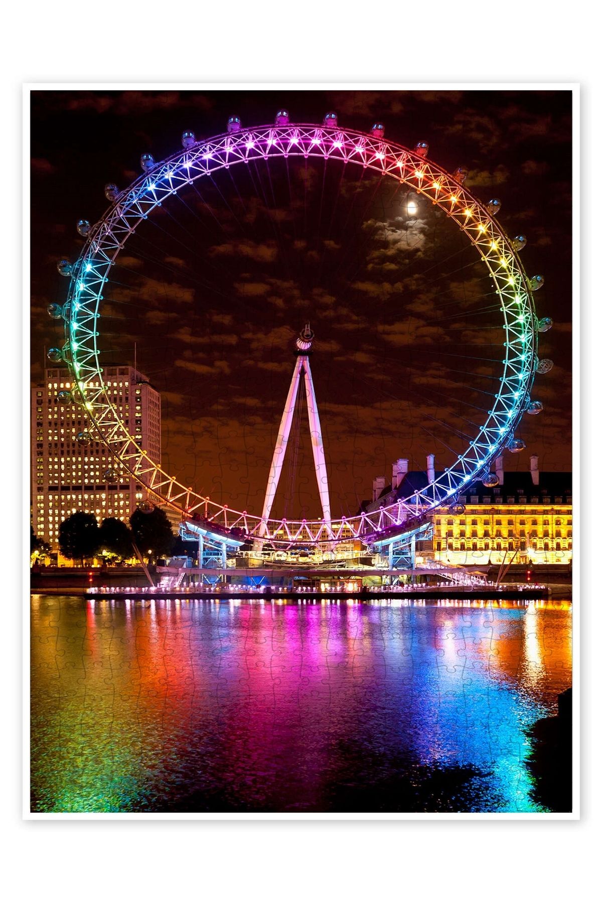 Jeronkarji London Eye 500 Parça Puzzle Yapboz Şehir Manzara Temalı Hobilik