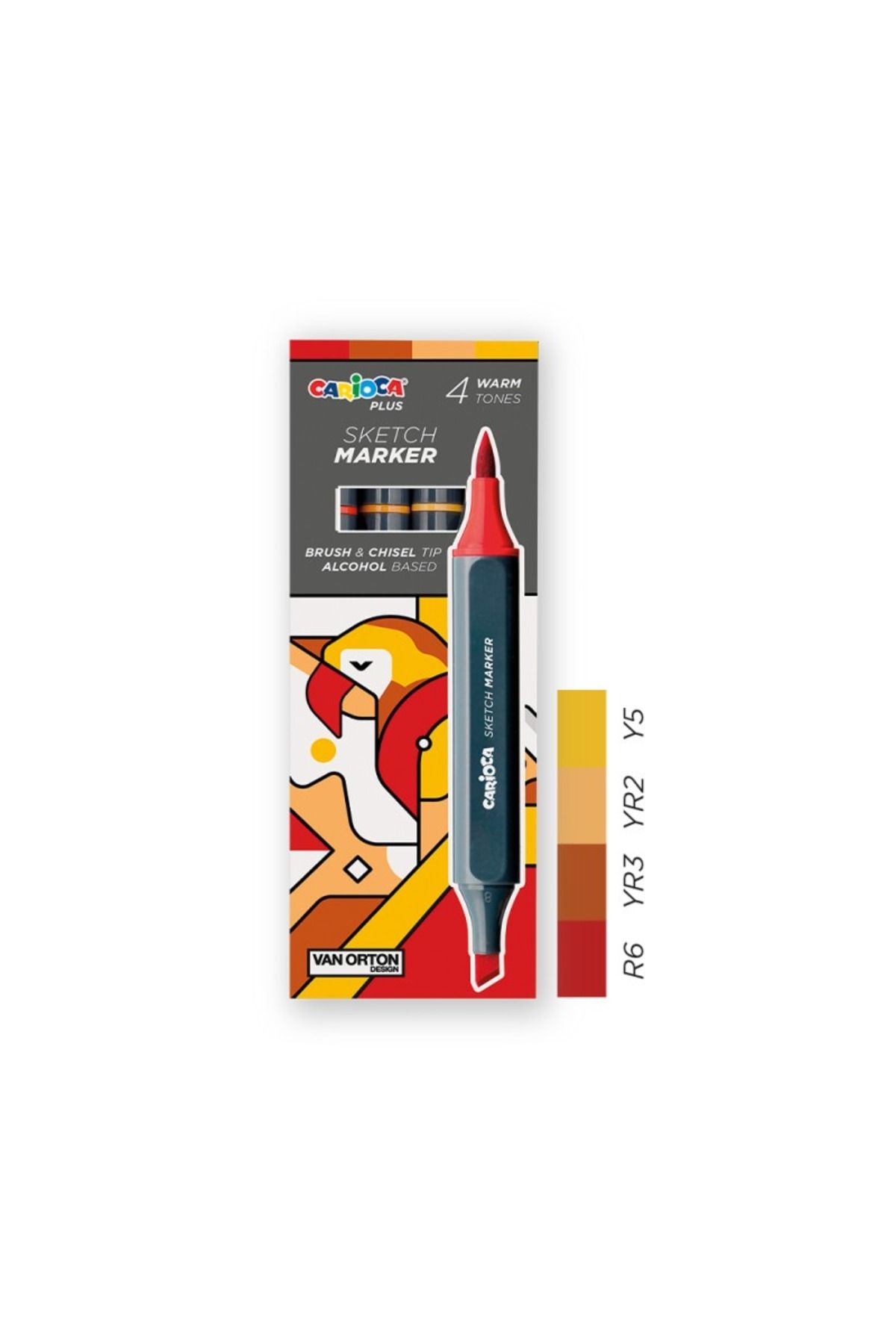 CARIOCA Sketch Marker Çift Taraflı 4'lü Çizim Kalemi Keçeli Kalem