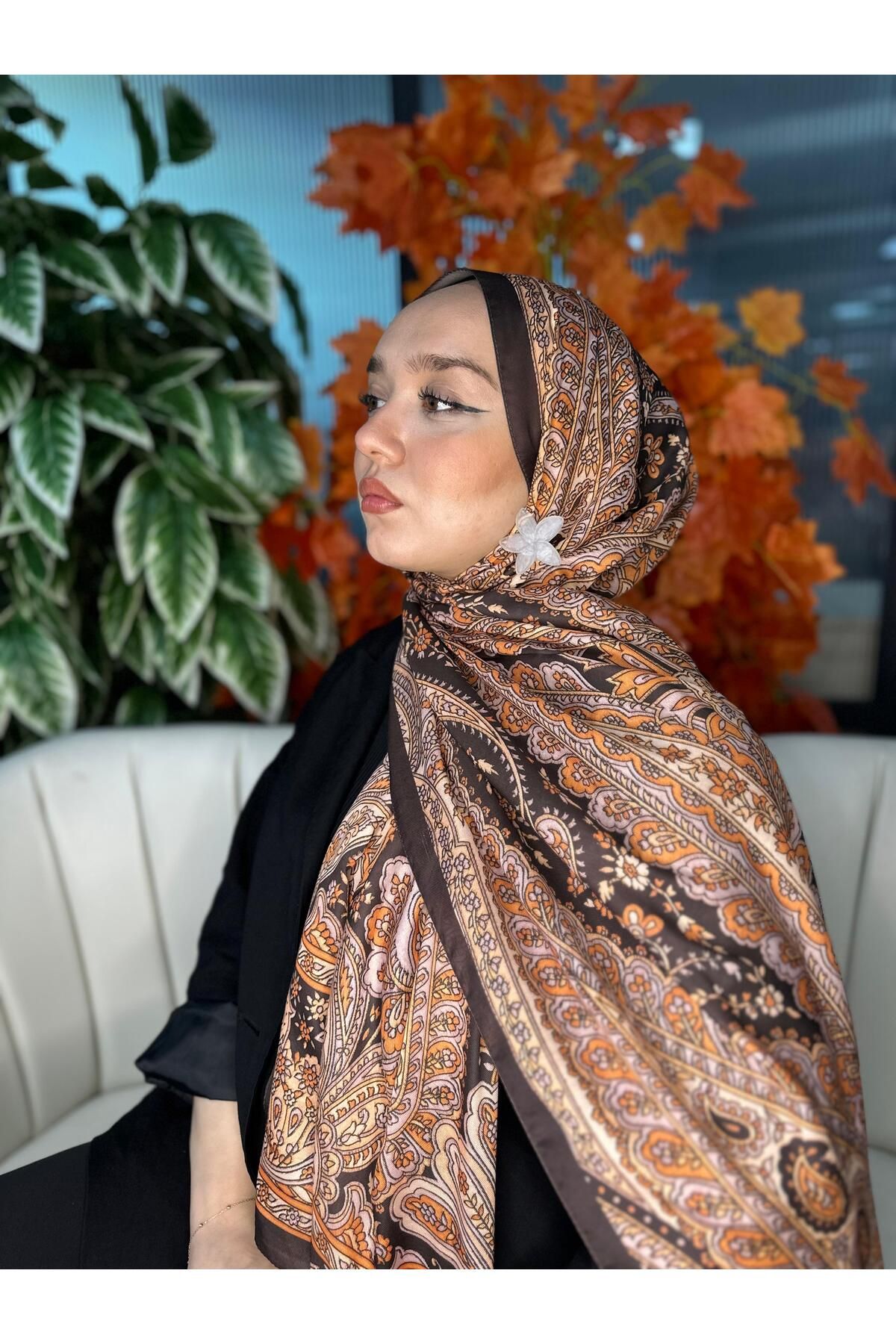 Oxygen Scarfs Harem Desen Pamuk İpek Şal-30000