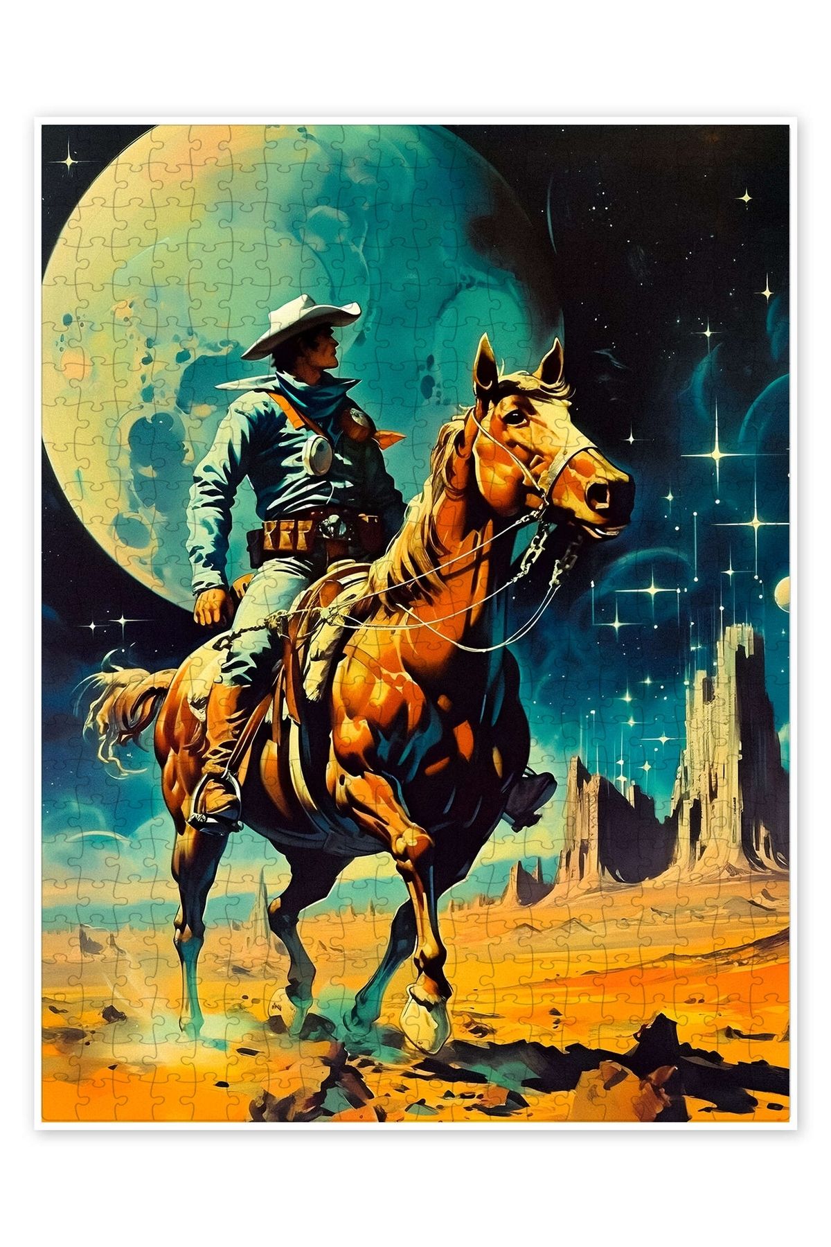 Jeronkarji Uzay Kovboyu 500 Parça Puzzle Yapboz Klasik Film Temalı
