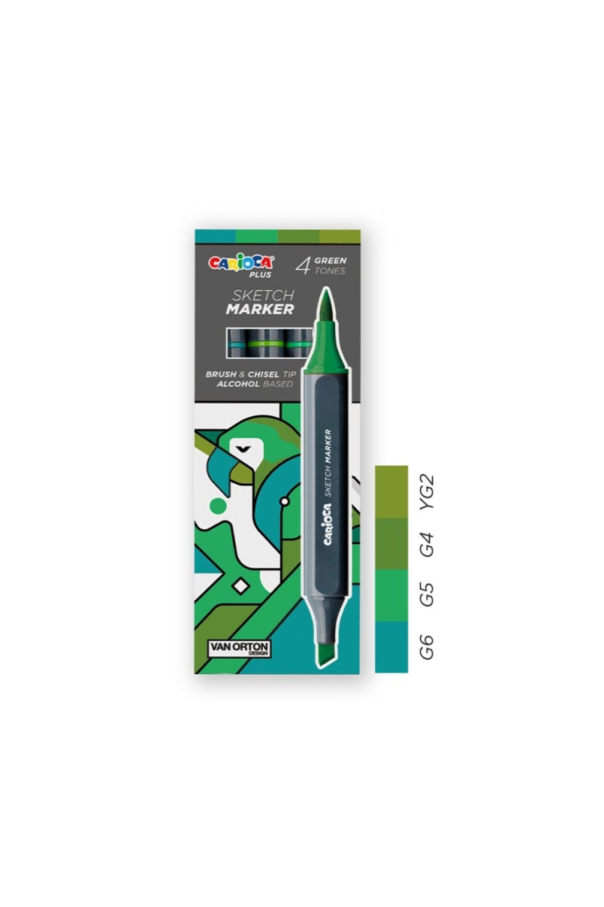 CARIOCA Sketch Marker Çift Taraflı 4'lü Çizim Kalemi Keçeli Kalem