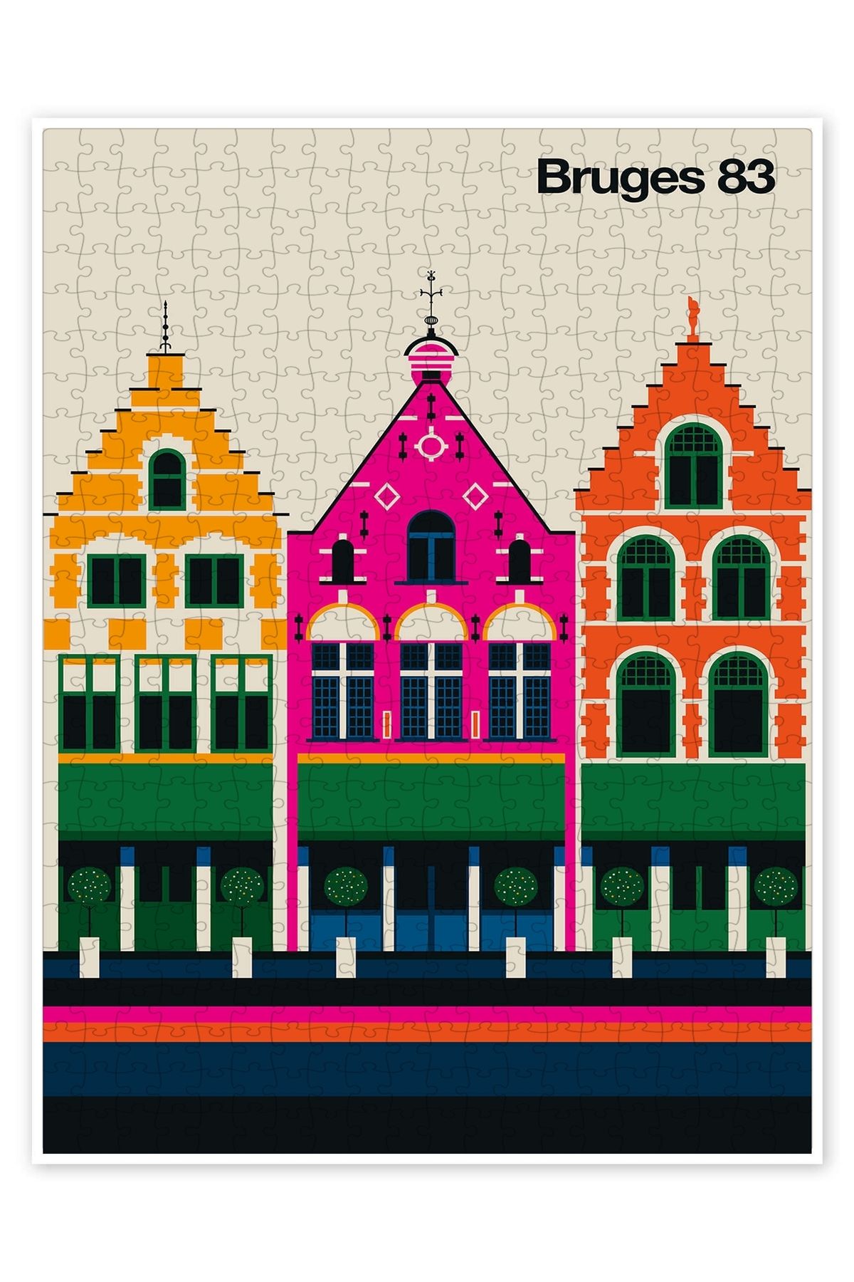 Jeronkarji Bruges 83 500 Parça Puzzle Yapboz Şehir Manzara Temalı Hobilik