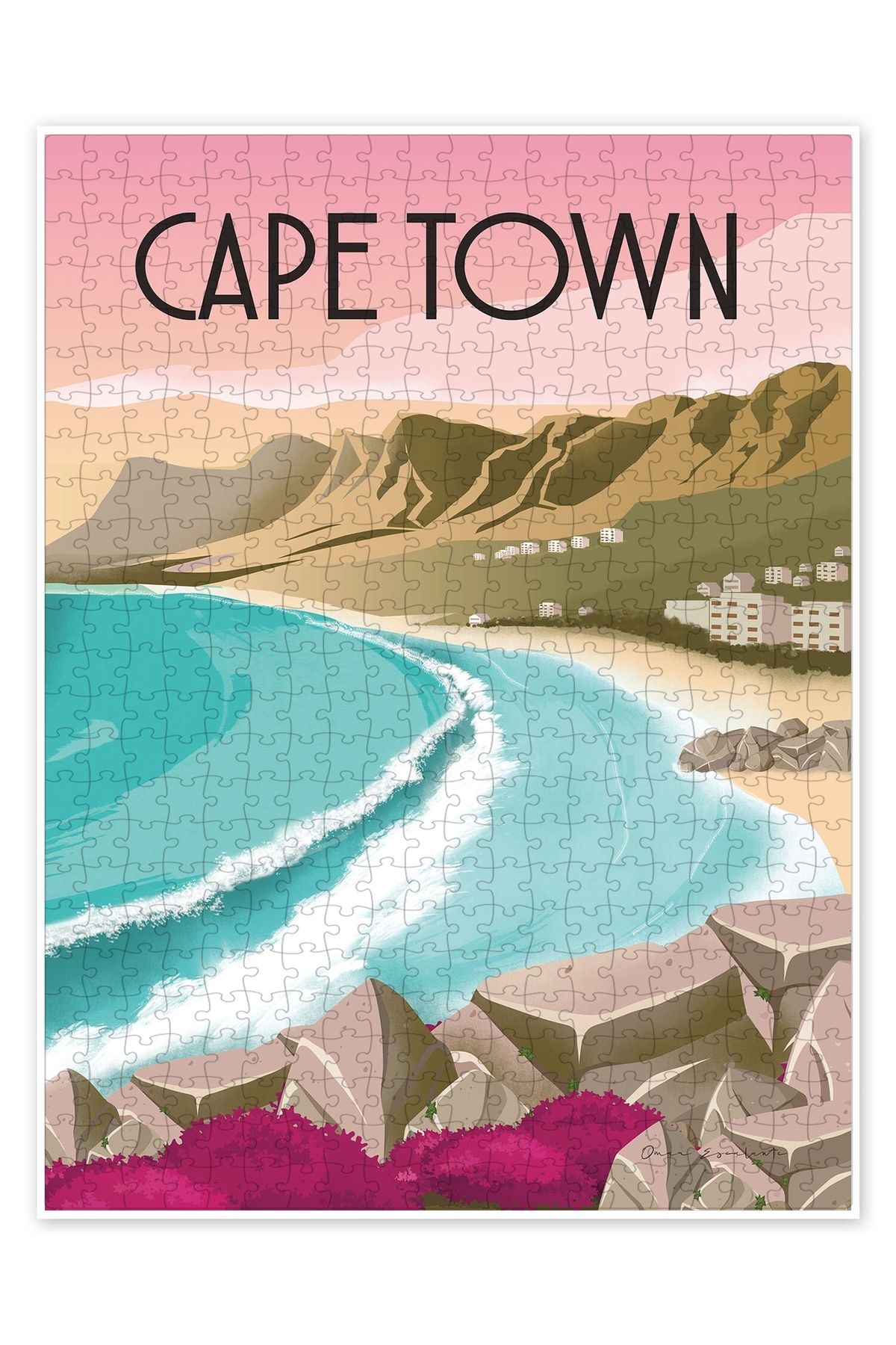 Jeronkarji Cape Town Güney Afrika 500 Parça Puzzle Yapboz Şehir Manzara Temalı Hobilik