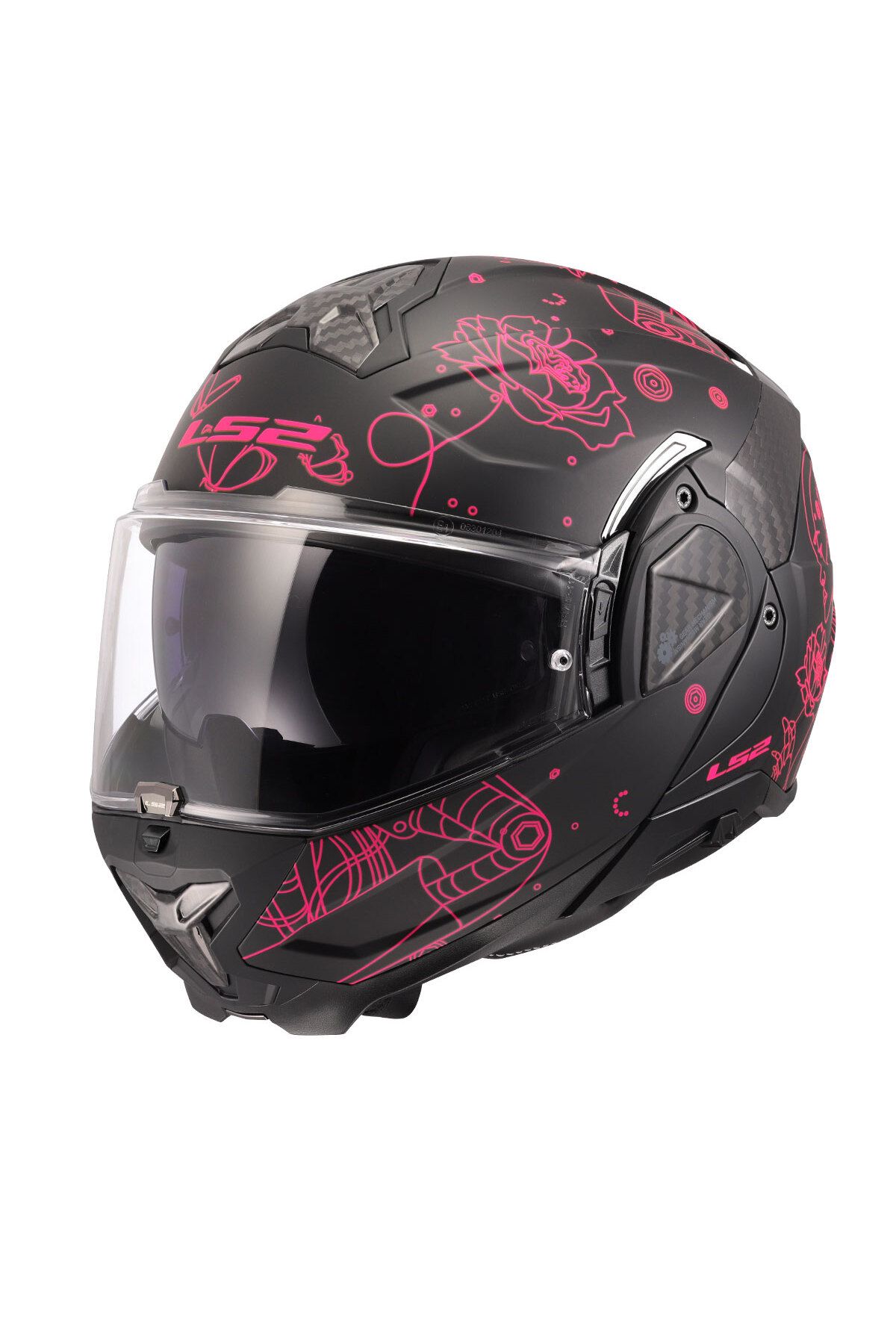 LS2 ADVANT 2 SOPHIA MAT SİYAH-PEMBE KASK