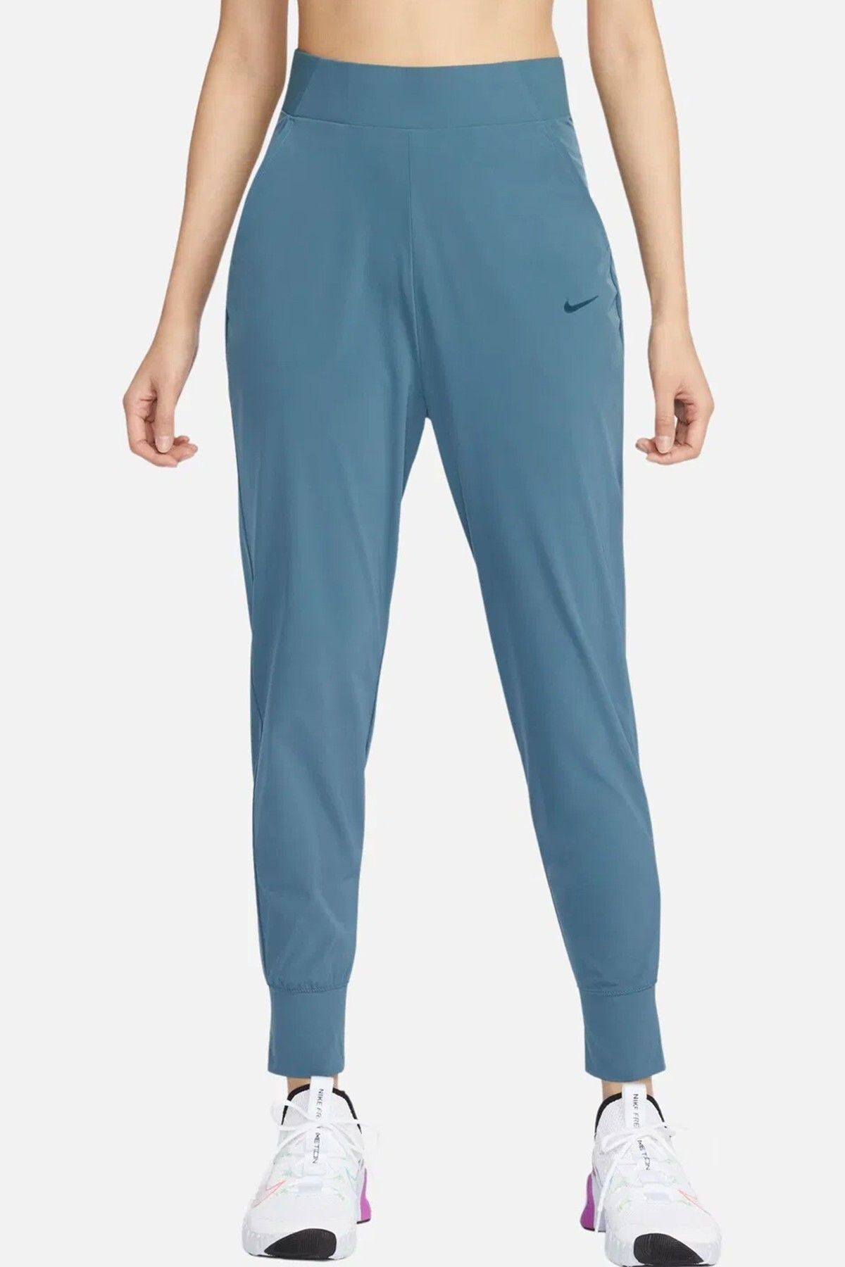 Nike Dri Fit Bliss Luxe Training Trousers Pant Kadın Eşofman Altı Mavi