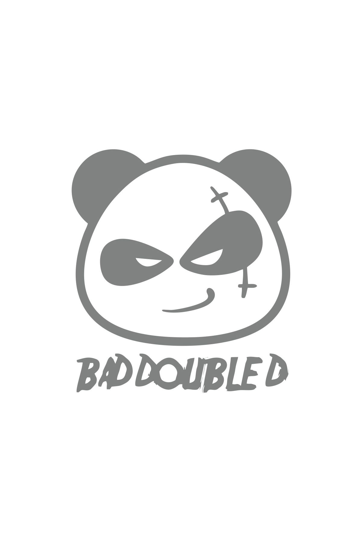Reysa Tasarım Kötü Panda Sticker 17x17 Cm Gri