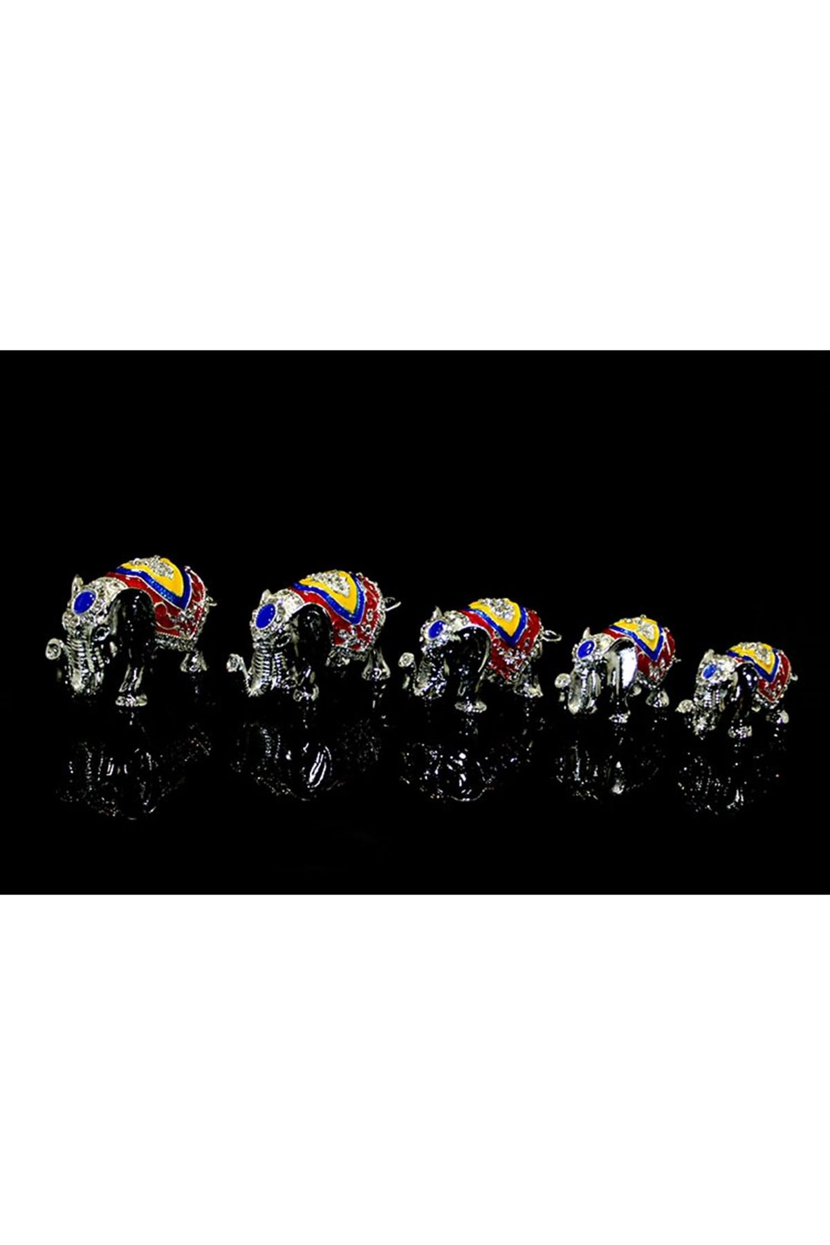 Store Sıvarozkı 5 Li Fil Seti 12*10*9*7*5 Cm