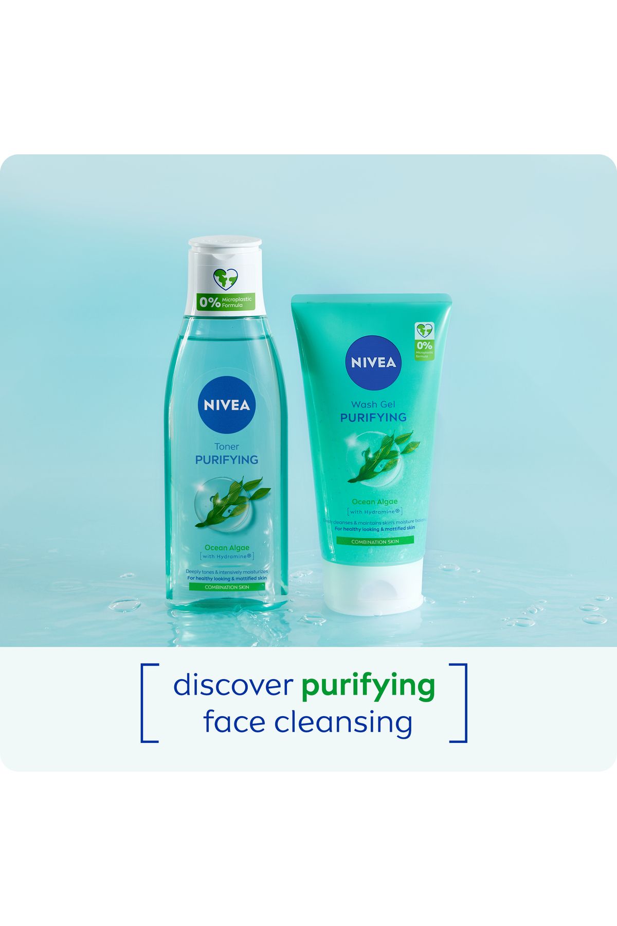 NIVEA-NIVEA Purifying Cleansing Face Wash for Combination Skin with Ocean Algae, 150ml 6