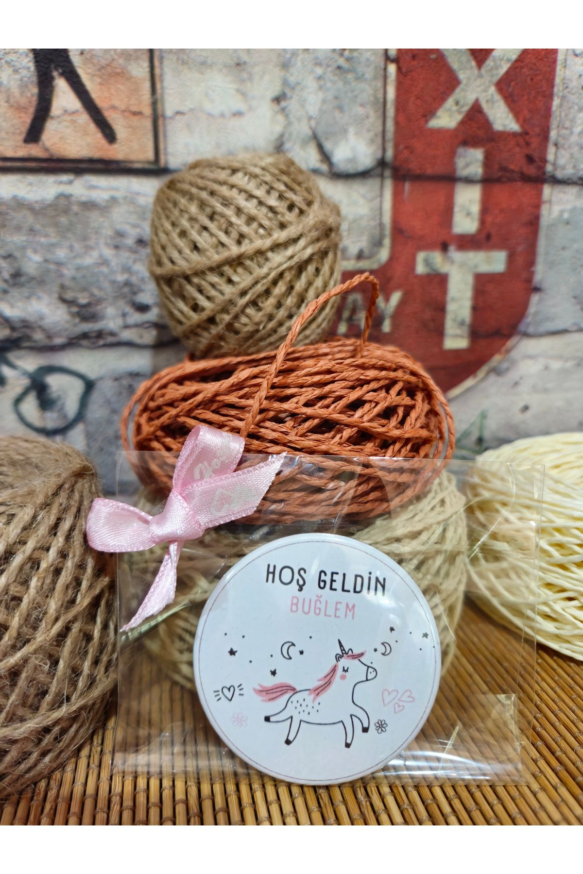 SOFT 20 Adet 1 yaşında ve hoşgeldin bebek magnetli rozet
