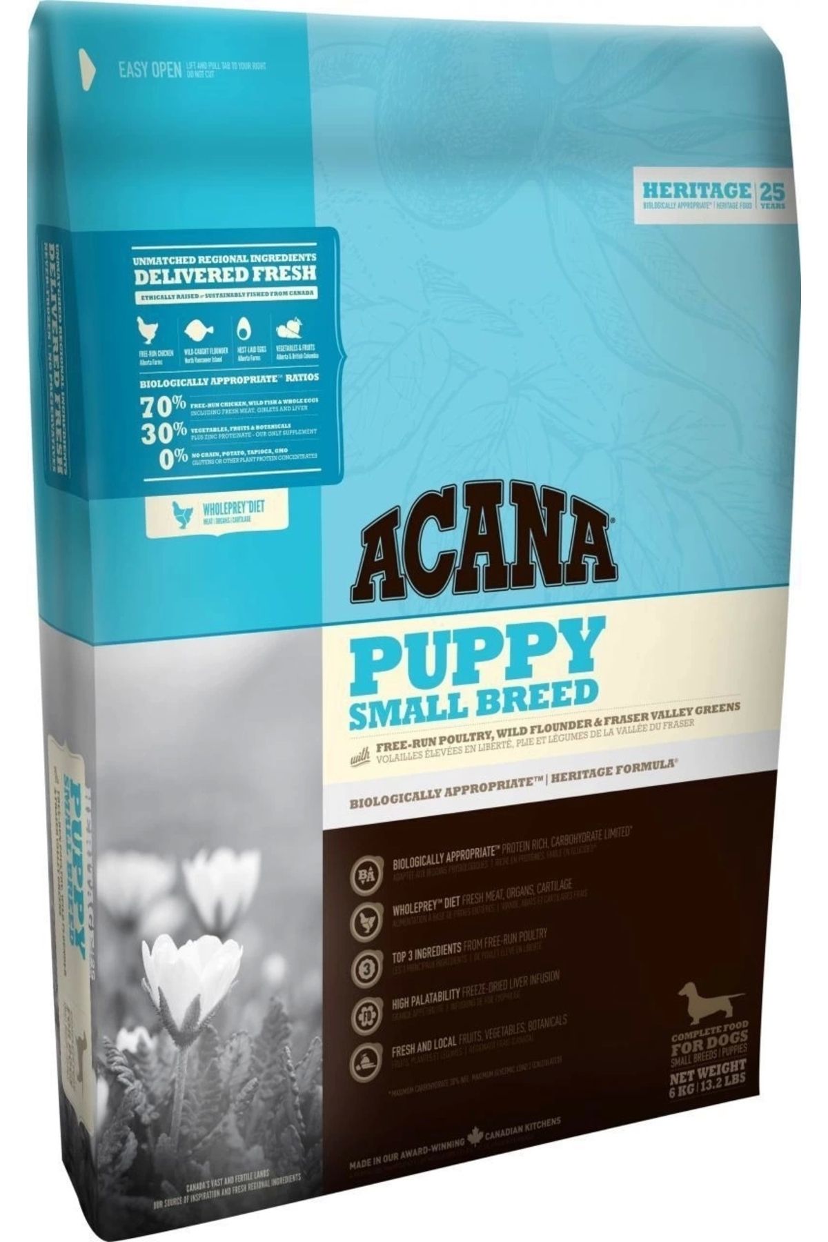No8 Home Acana Puppy Small Tahılsız Tavuklu ve Balıklı Küçük Irk Yavru Köpek Maması 2 Kg
