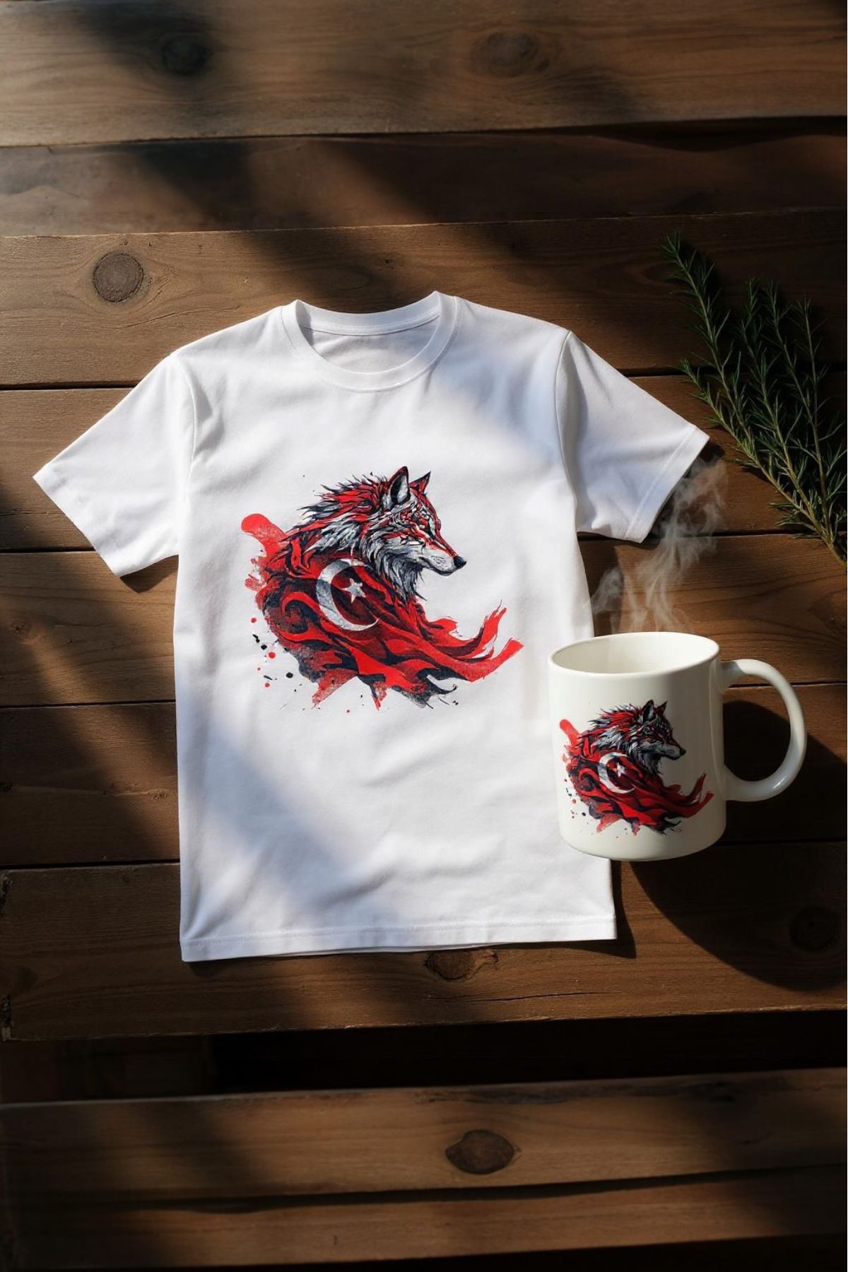 Gzl55 Kişiye özel Bozkurt t-shirt ve kupa bardak