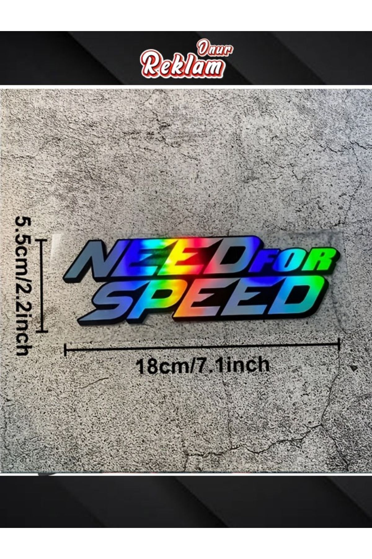 onurreklamonline Need for Speed Yazılı Sticker – Siyah – 20x6 cm – Araç & Motosiklet Uyumlu – Suya Dayanıklı Vinil