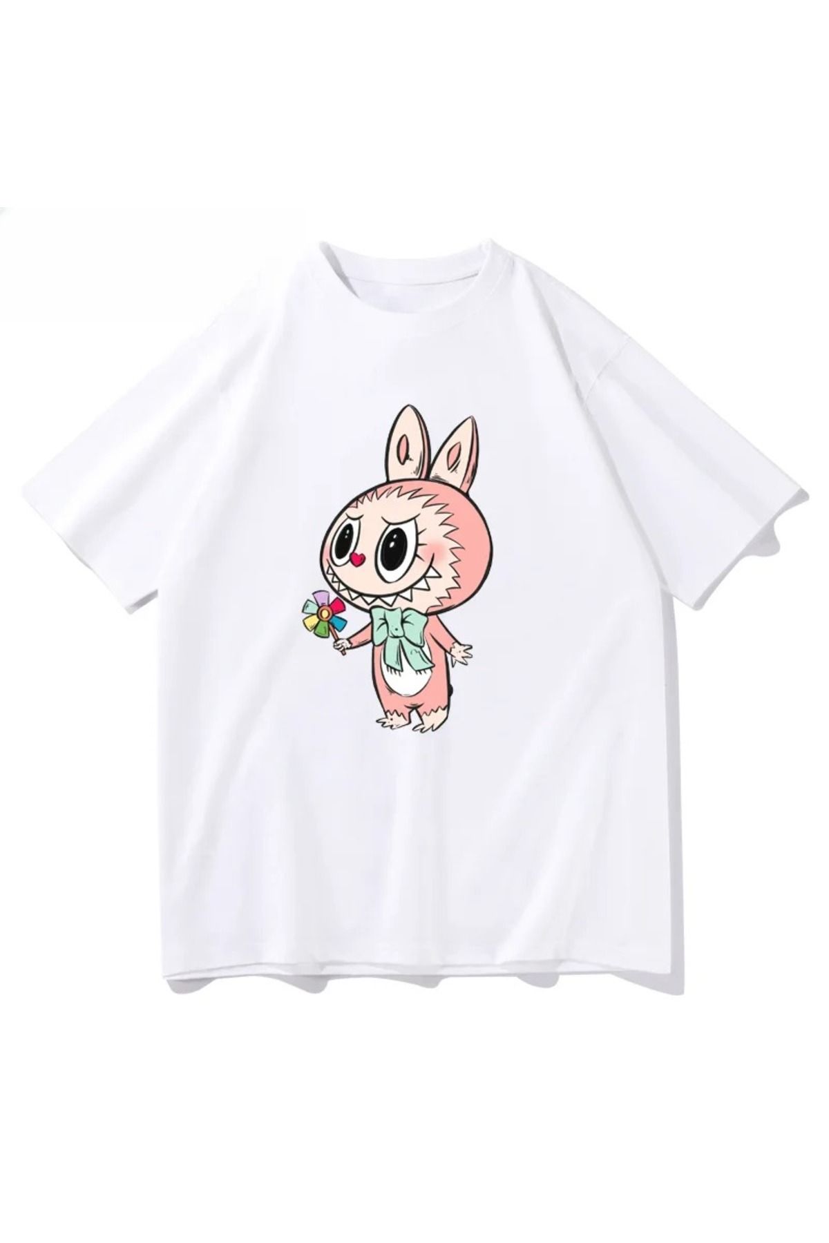 JANSO GROUP -KADIN LABOBO06 2025 BASKILI TSHIRT OVERSİZE PAMUKLU