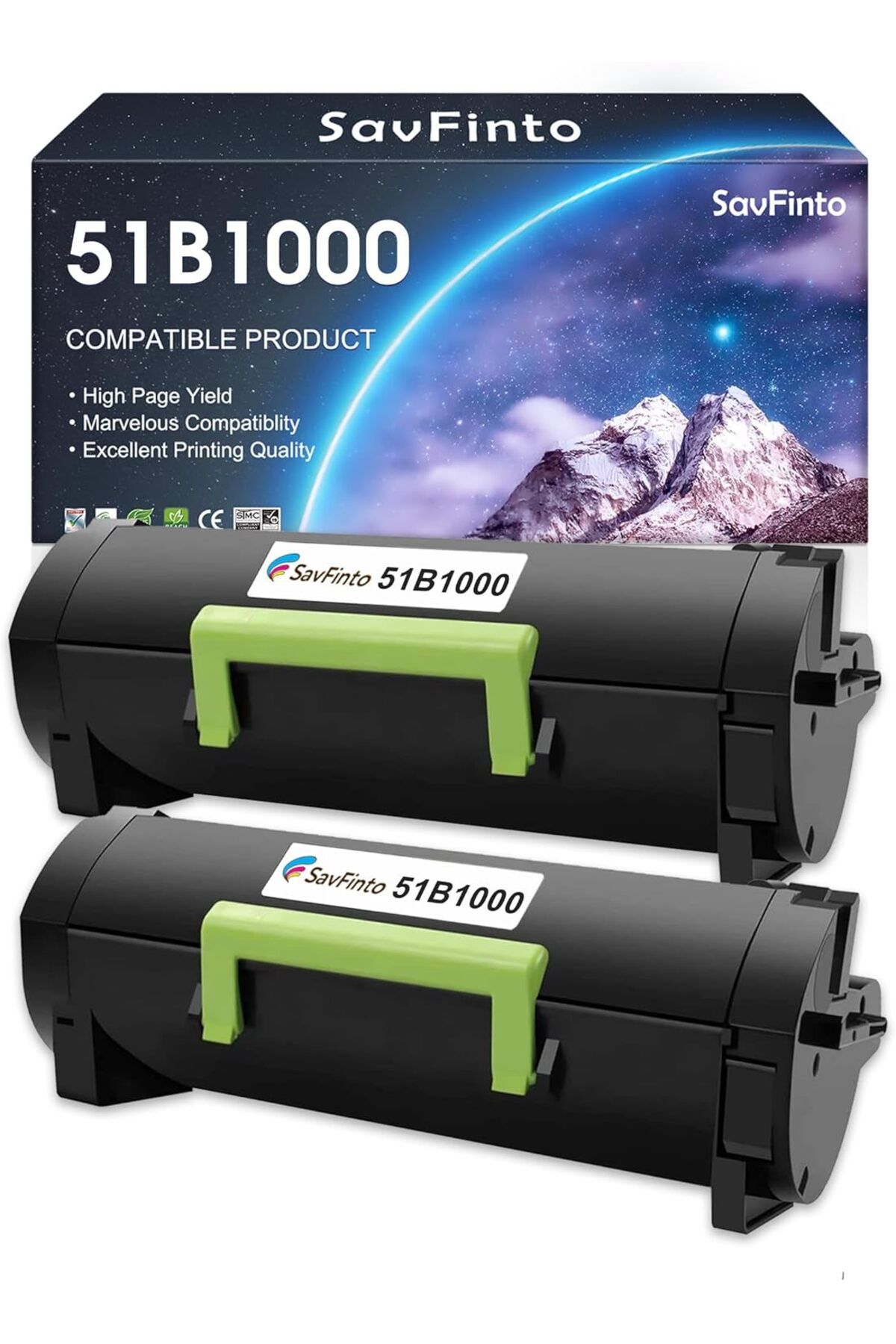 Lexmark 2500SAYFA MS317dn MS417dn MS517dn MS617dn MX317dn MX417de MX517de MX617de (Black, 2-Pack)