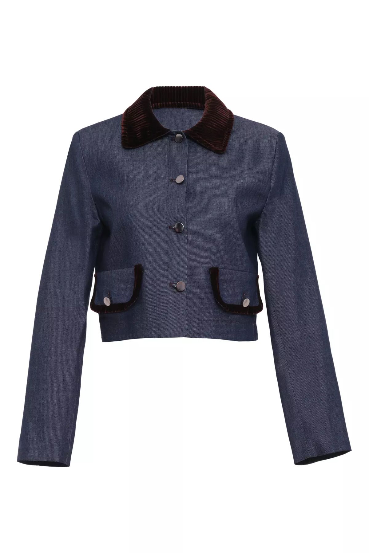 Keikei Lacivert kot uzun kol jacket