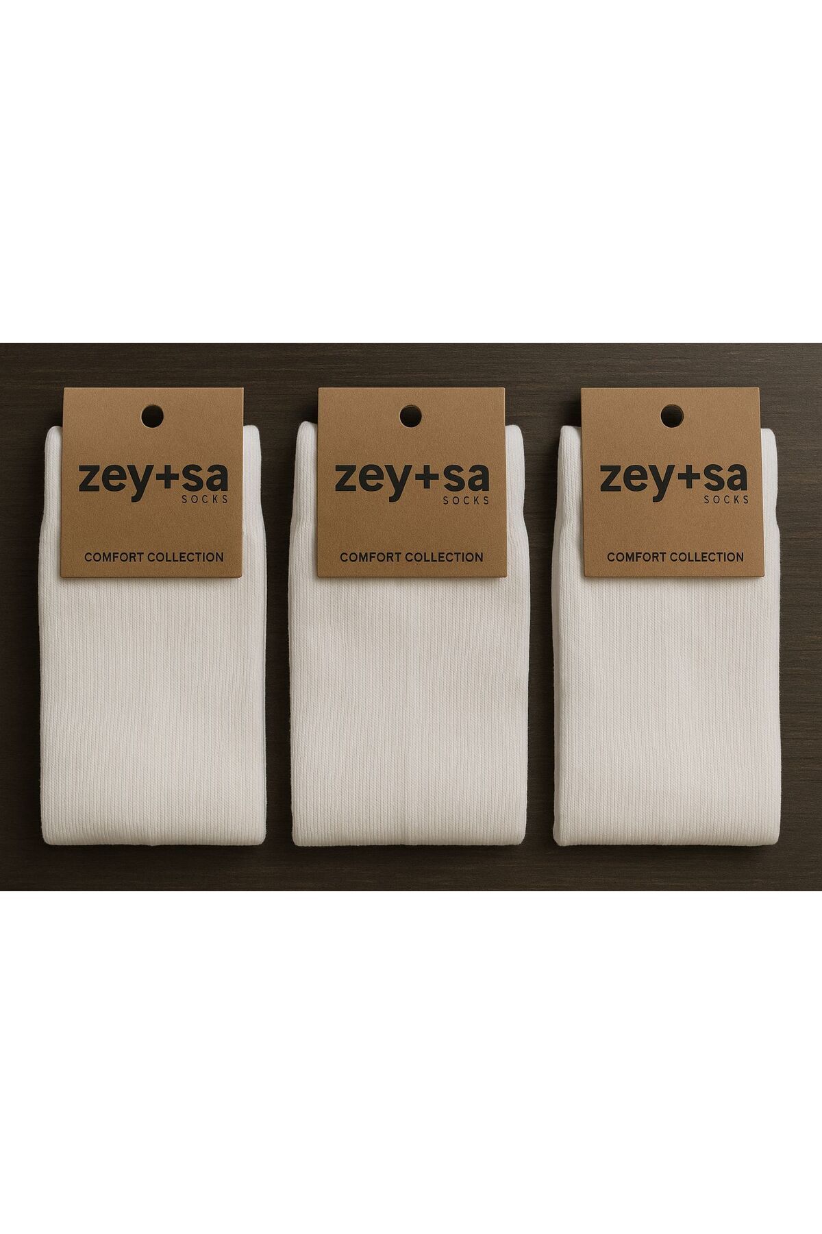 Solvia Comfort Collection Beyaz Pamuklu Tenis Boy Çorap (Üçlü Paket)