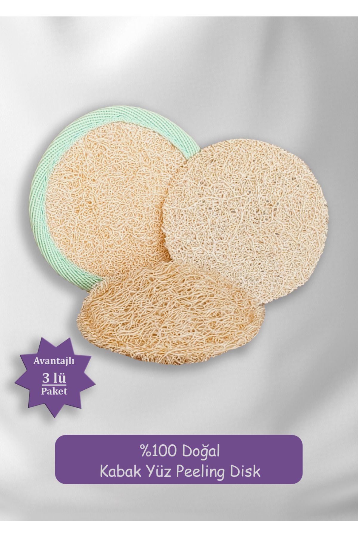 Natura Lavander Doğal Kabak Lifi Yüz Peelingi (3 Lü)