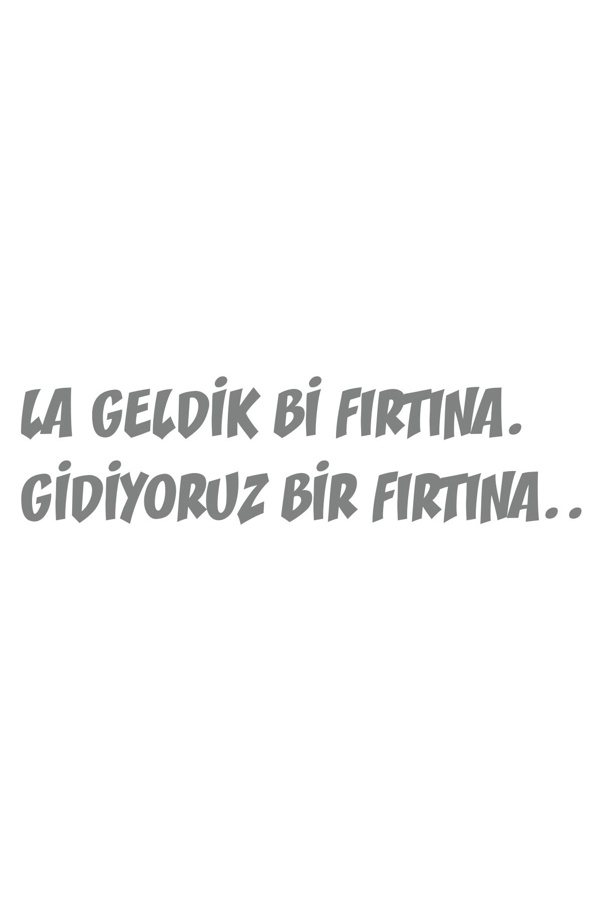 Reysa Tasarım Geldik bi fırtına gidiyoruz bir fırtına sticker 17x17 Cm Gri