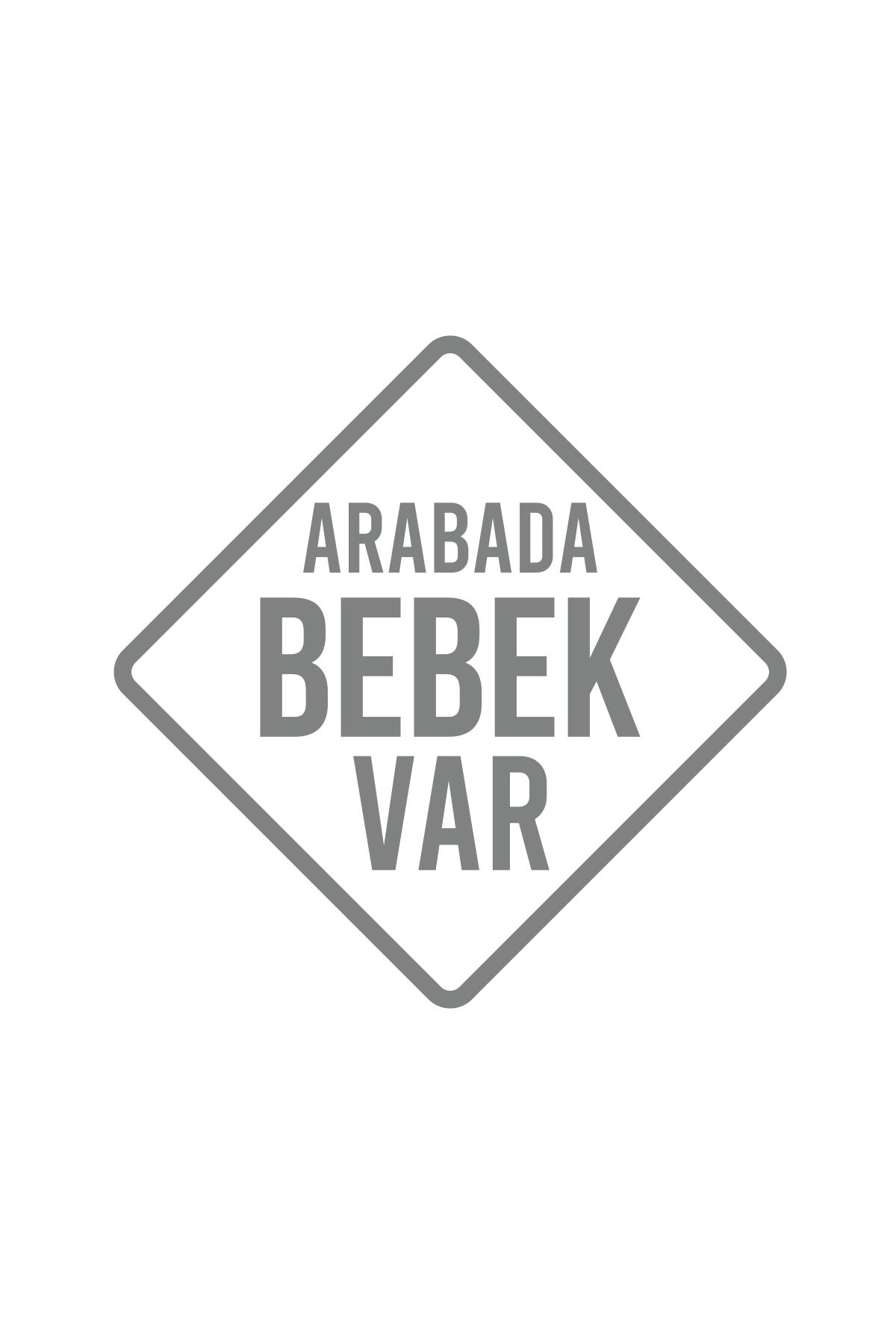 Reysa Tasarım arabada Bebek Var Sticker 17x17 Cm Gri