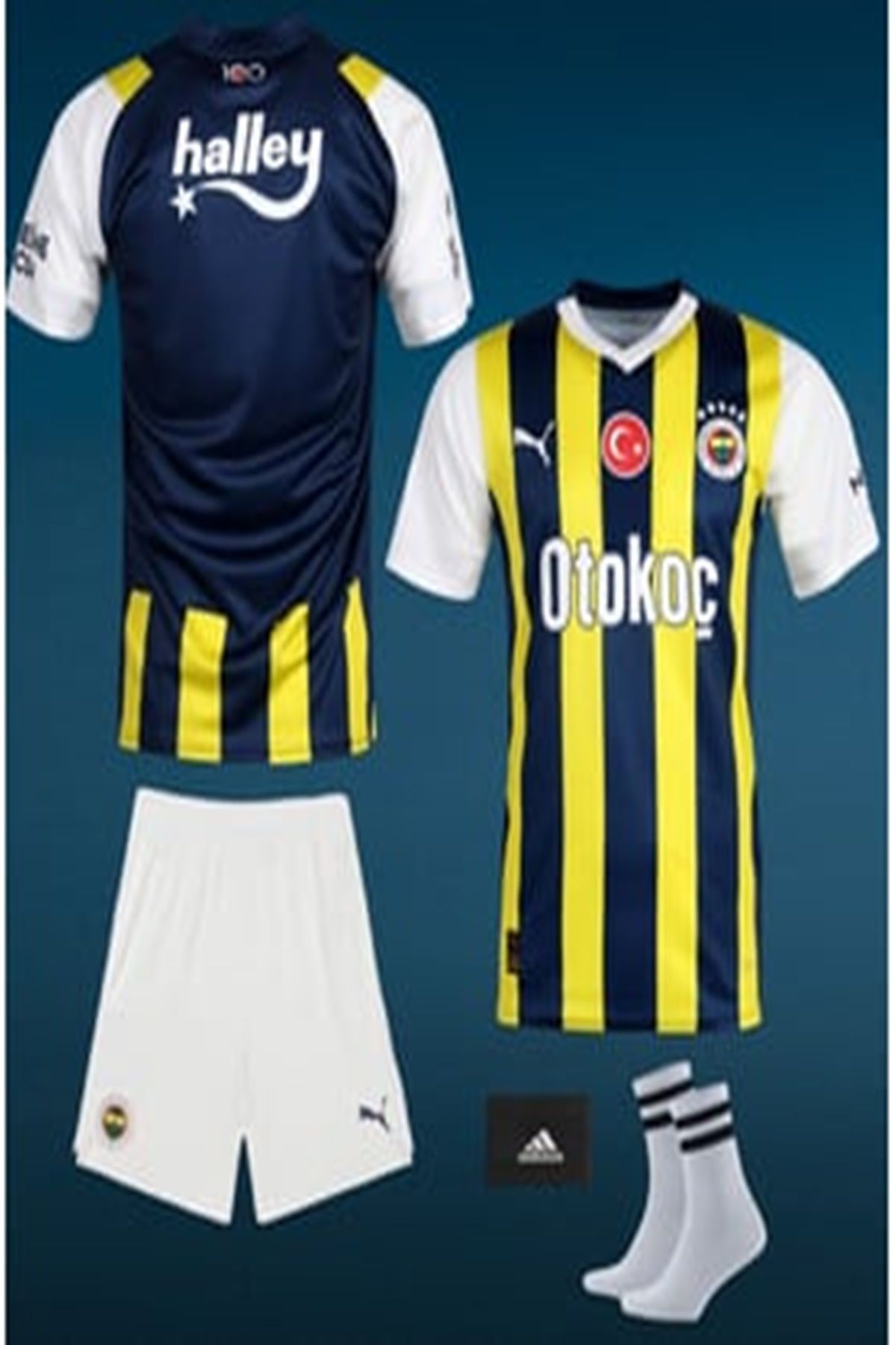 Marka Extra FE'NERBAHÇE. 2023 .2024 YENİ SEZON FUTBOL FORMASI ÇUBUKLU ÇOCUK 4.LÜ SET İSİMSİZ ARKASI BOŞ