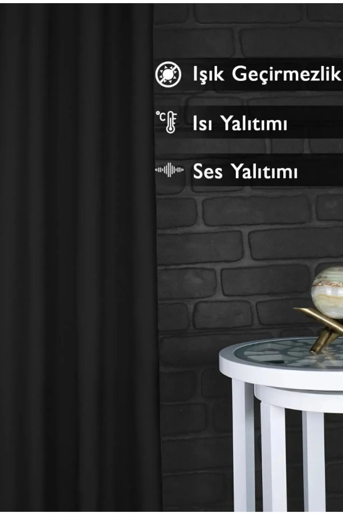 İMYA TEKSTİL SİYAH IŞIK GEÇİRMEZ KARARTMA BLACKOUT SATEN PERDE