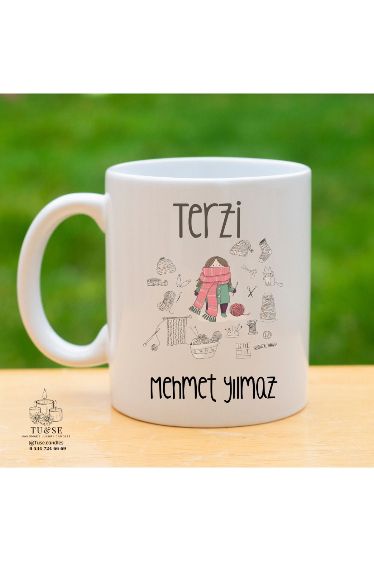 Tu&Se Candles ✂️ Terziye Özel Kupa Bardak – El Emeklerinin Kahve Keyfi