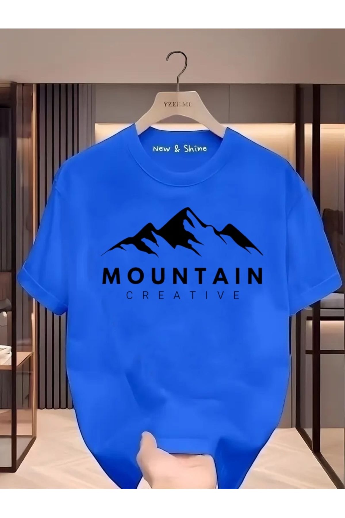 New Shine Mountain Baskılı Oversize T-Shirt
