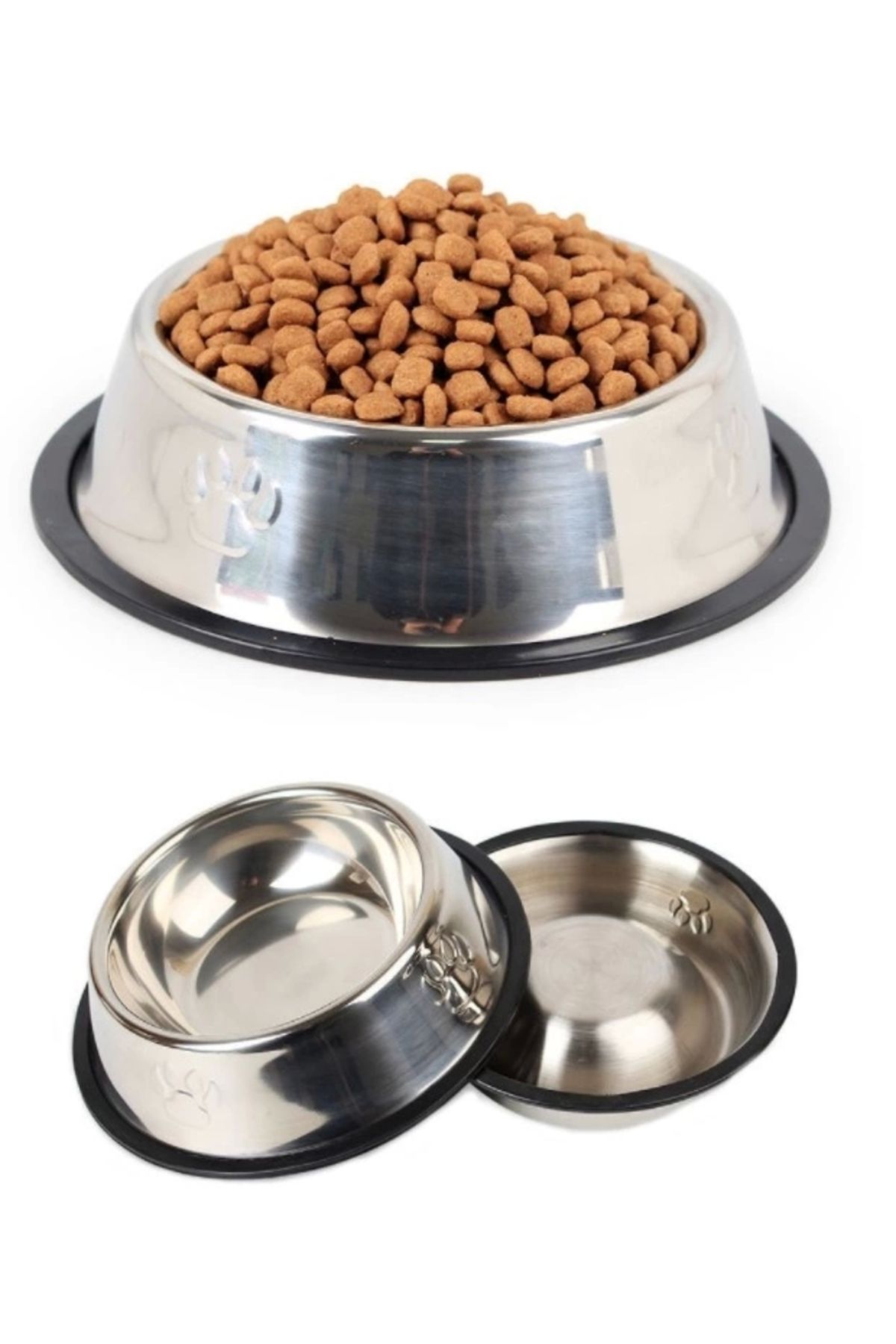 Generic Paslanmaz Çelik Metal Mama Kabı 22 cm.