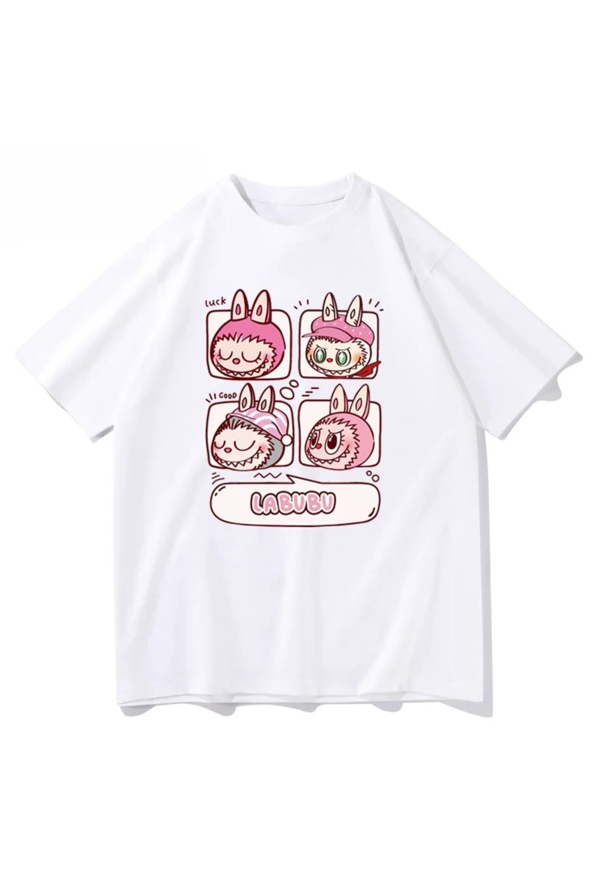 JANSO GROUP -KADIN LABOBO06 2025 BASKILI TSHIRT OVERSİZE PAMUKLU