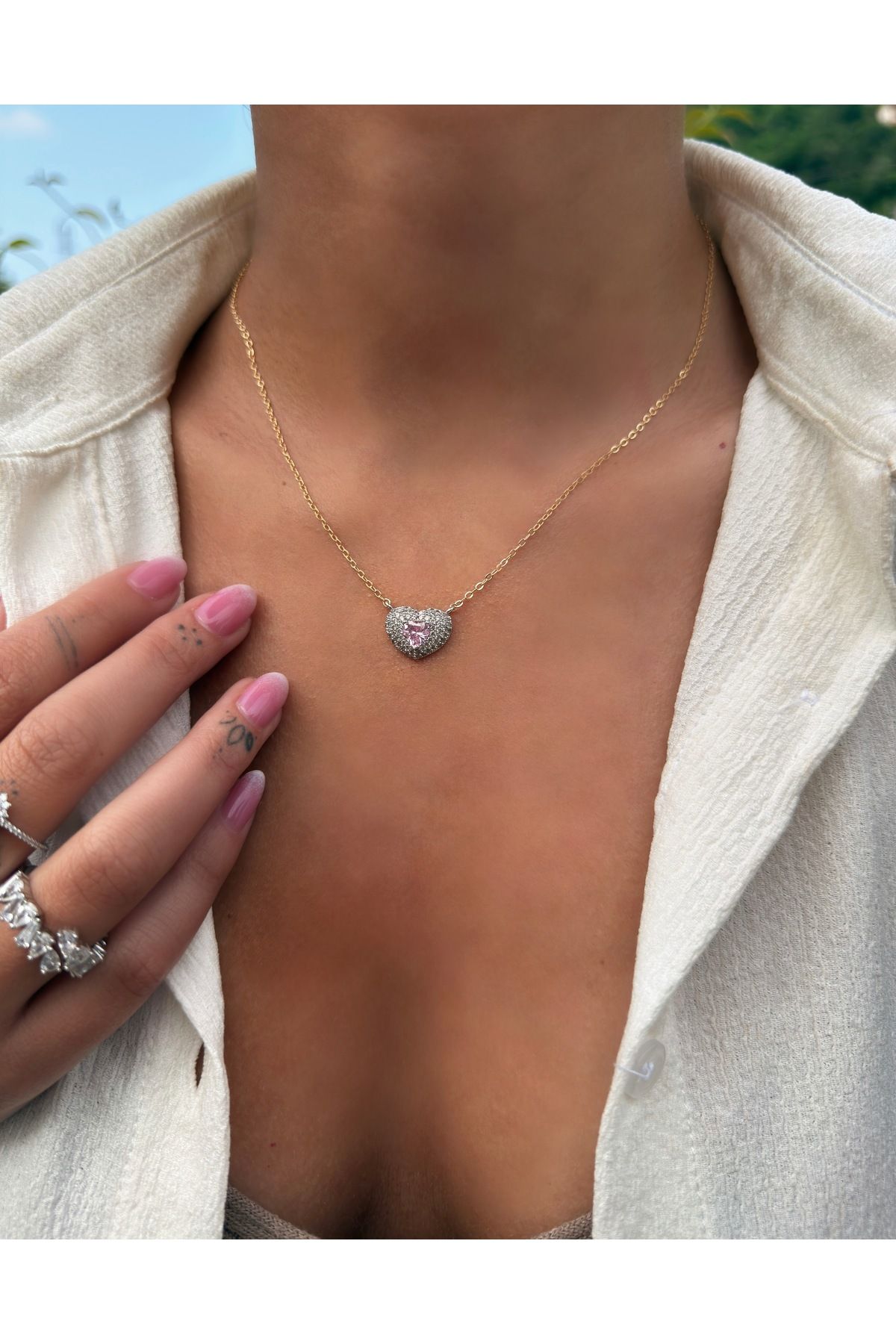 HeyYou Jewelry Minimal love kolye