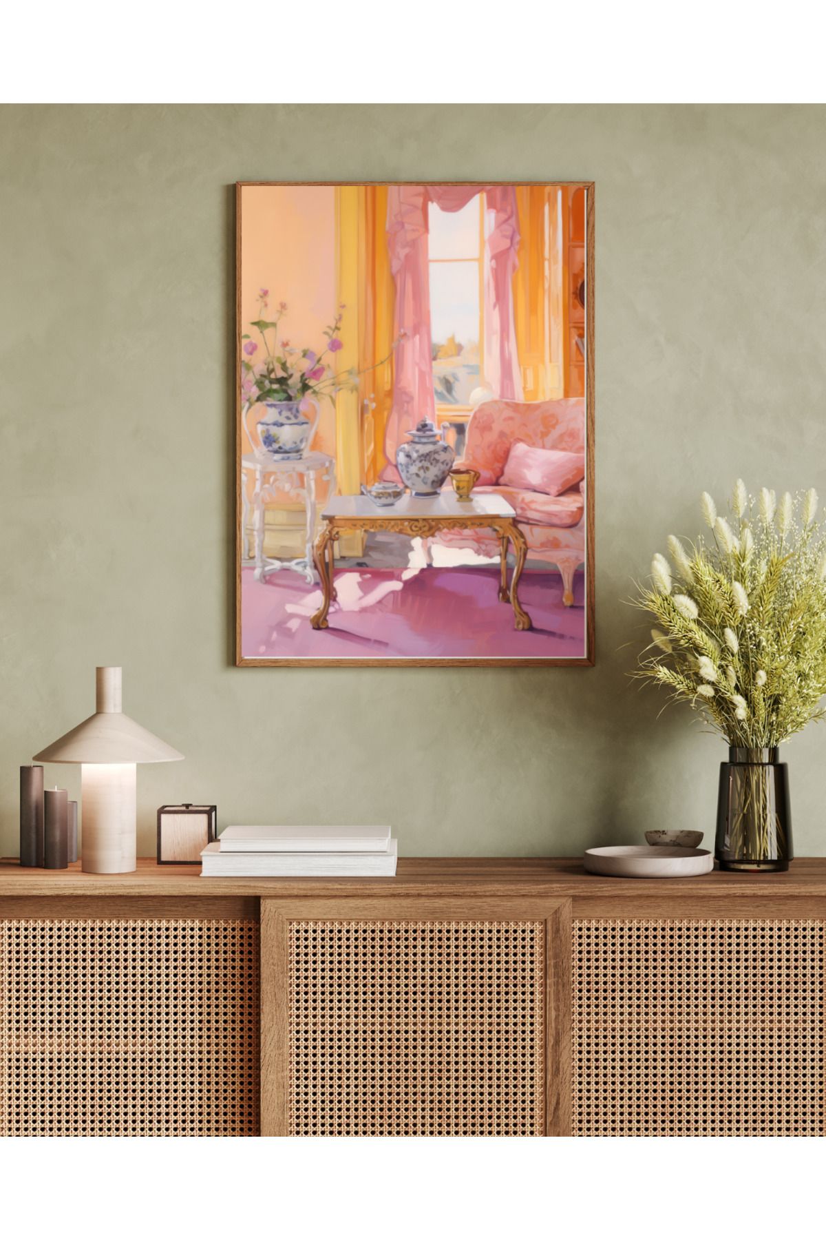 woodhomeworks tek parça salon ofis dekor tablo