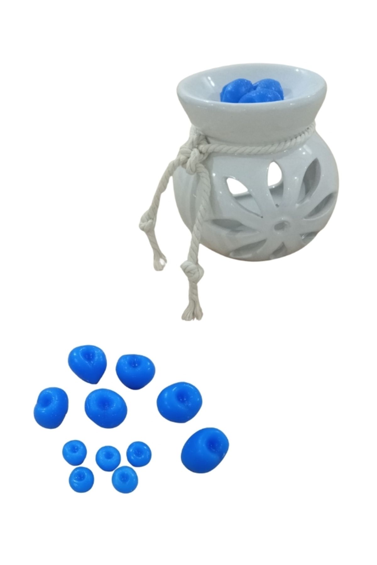 Gülşahın Tasarım Atölyesi Buhurdanlık / Kokulu mini mum / Tealight / Beyaz sabun esanslı
