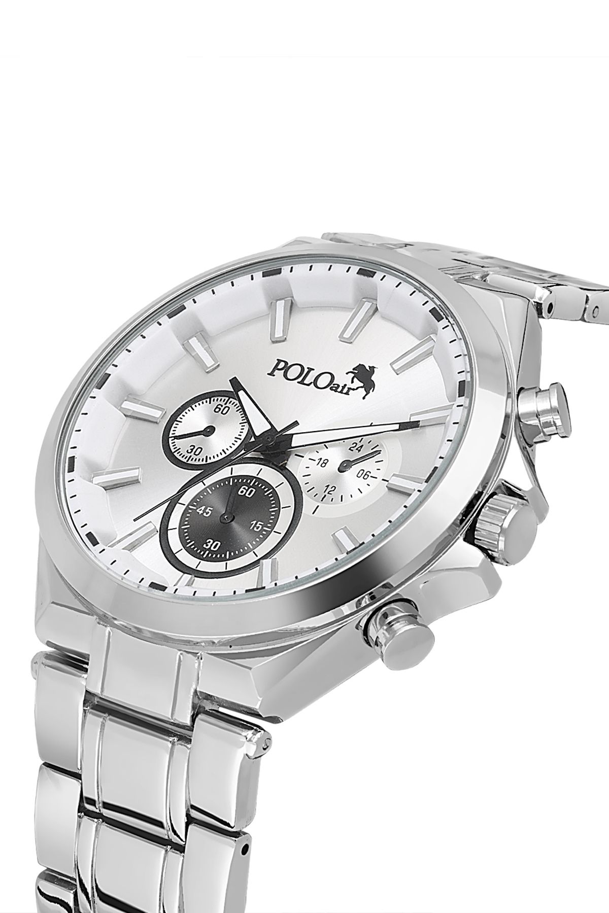 Polo Air Spor Kasa Erkek Kol Saati Gümüş Renk PL-0996E4x