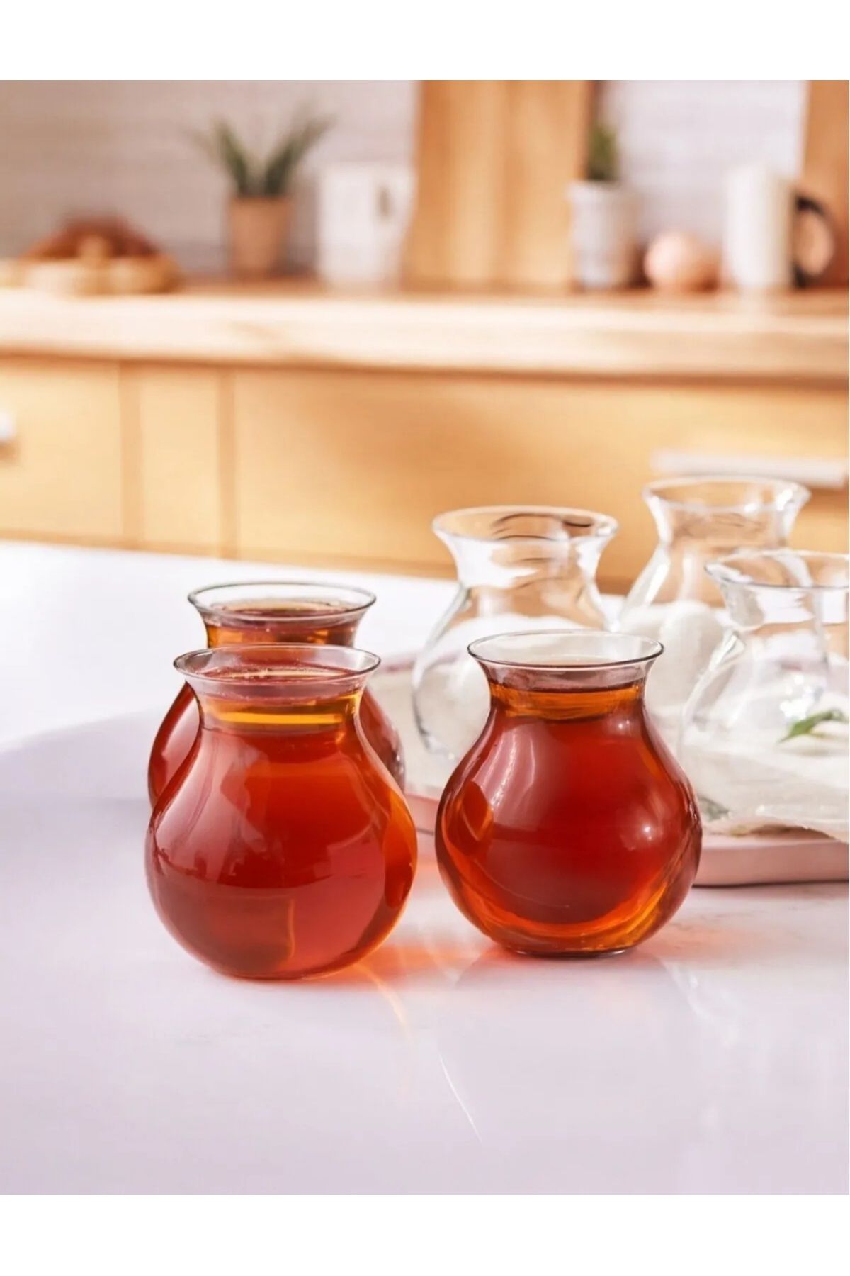 ASPARTAM Mercan 6'lı Çay Bardağı Lüx Fenomen Çay Bardağı Geniş Hacimli Bardak