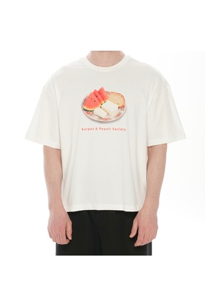 Moide %100 Pamuk Bisiklet Yaka Boxy Fit Erkek Kısa Kollu T-shirt