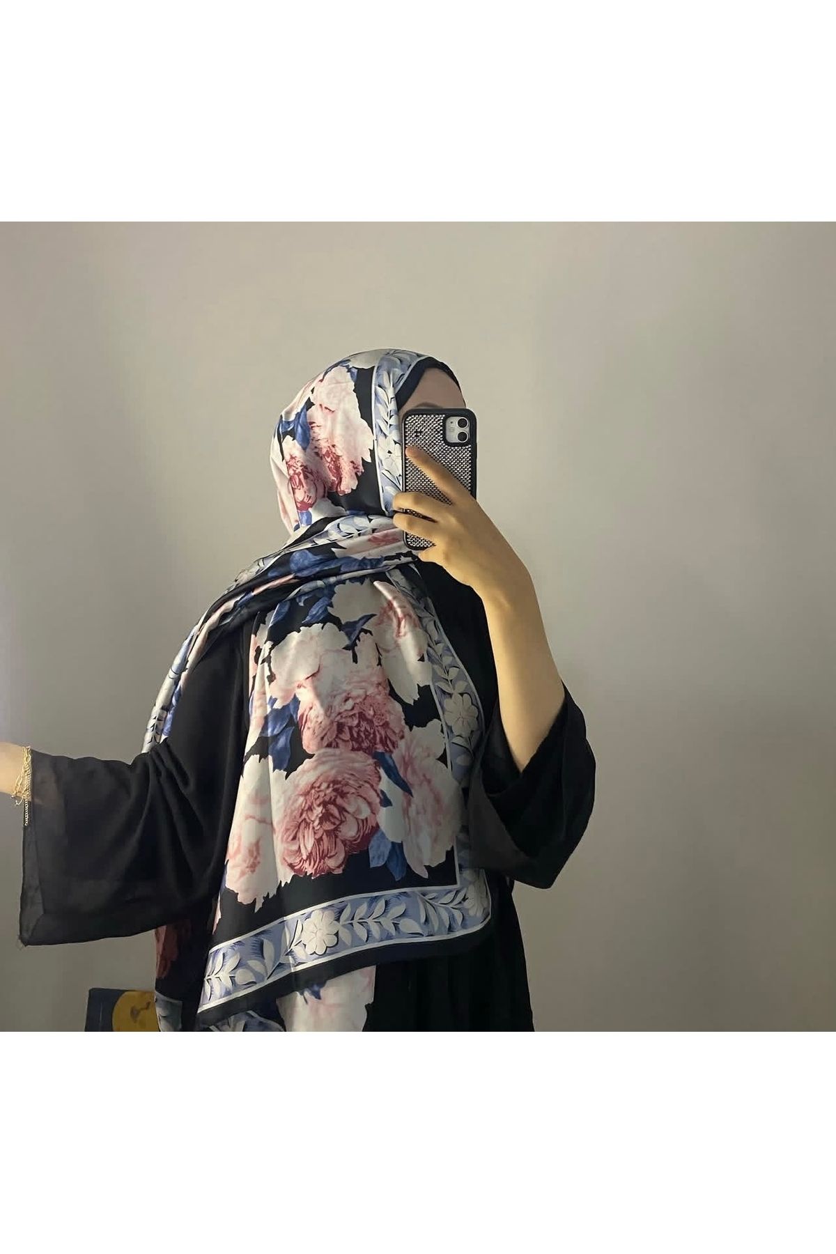 asena.via Çiçek deseli şal