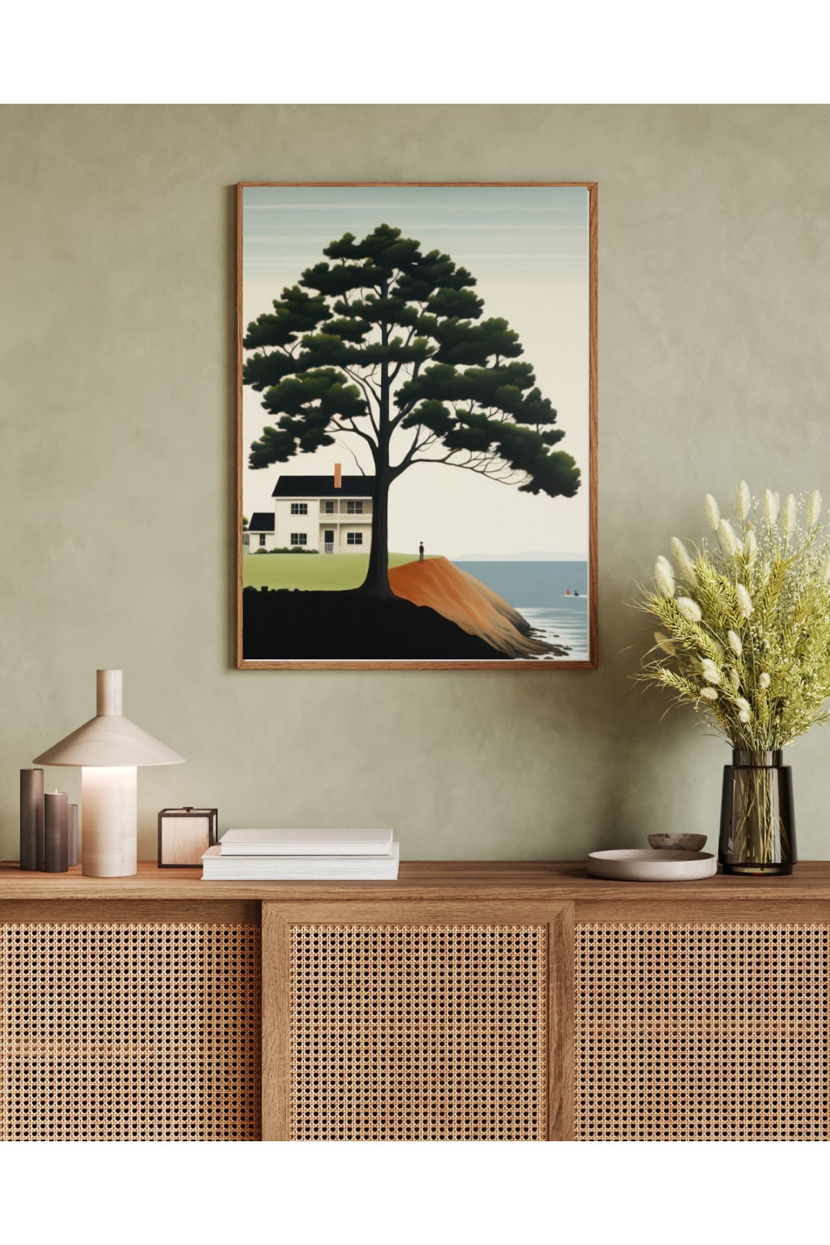 woodhomeworks tek parça salon ofis dekor tablo