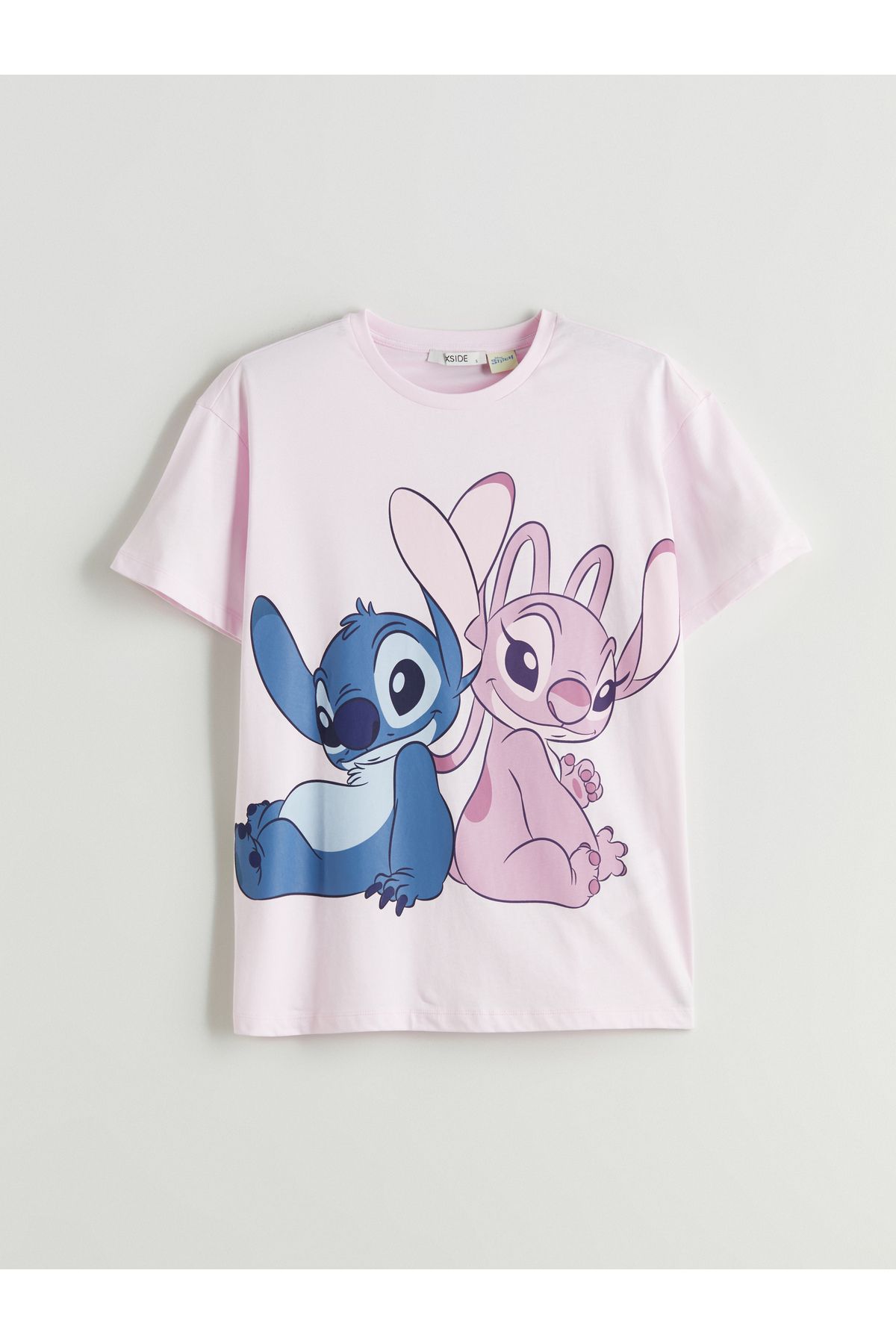 LC Waikiki Bisiklet Yaka Lilo & Stitch Lisanslı Kadın Tişört