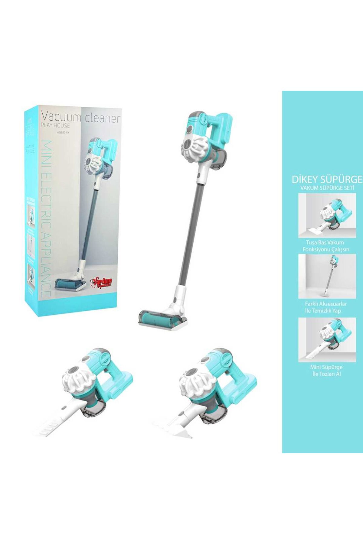 Art Tone VARDEM EV ALETİ LS8807Q MİNİ DİKEY ELEKTRİK SÜPÜRGESİ 3İN1 YEŞİL-GRİ 3+